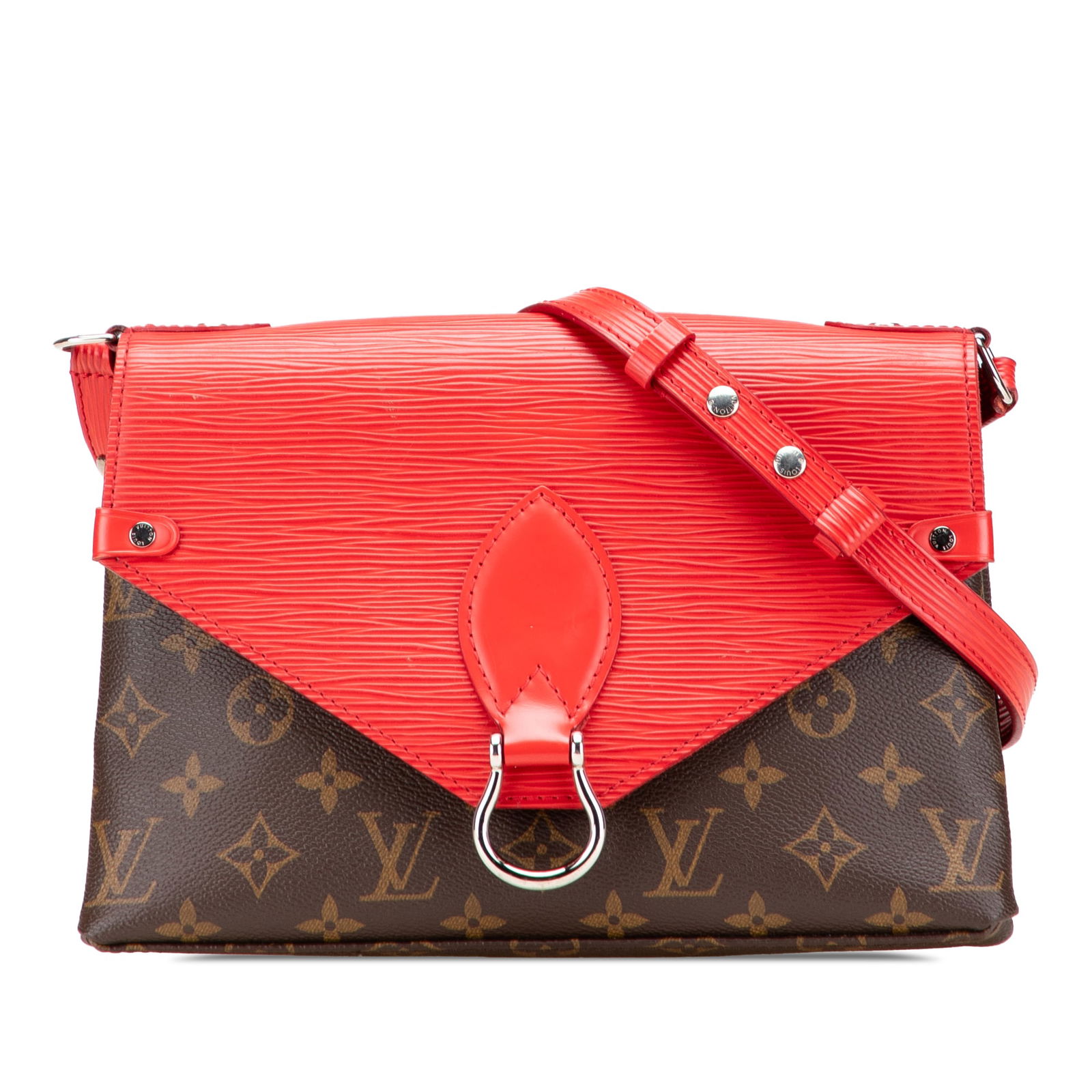 Louis Vuitton Monogram Epi Saint Michel Bag Brown Canvas: Louis Vuitton Monogram Epi Saint Michel Bag Brown Canvas Introducing the Louis Vuitton Monogram Epi Saint Michel, a stylish and functional bag crafted from durable monogram canvas. This eye-catching p