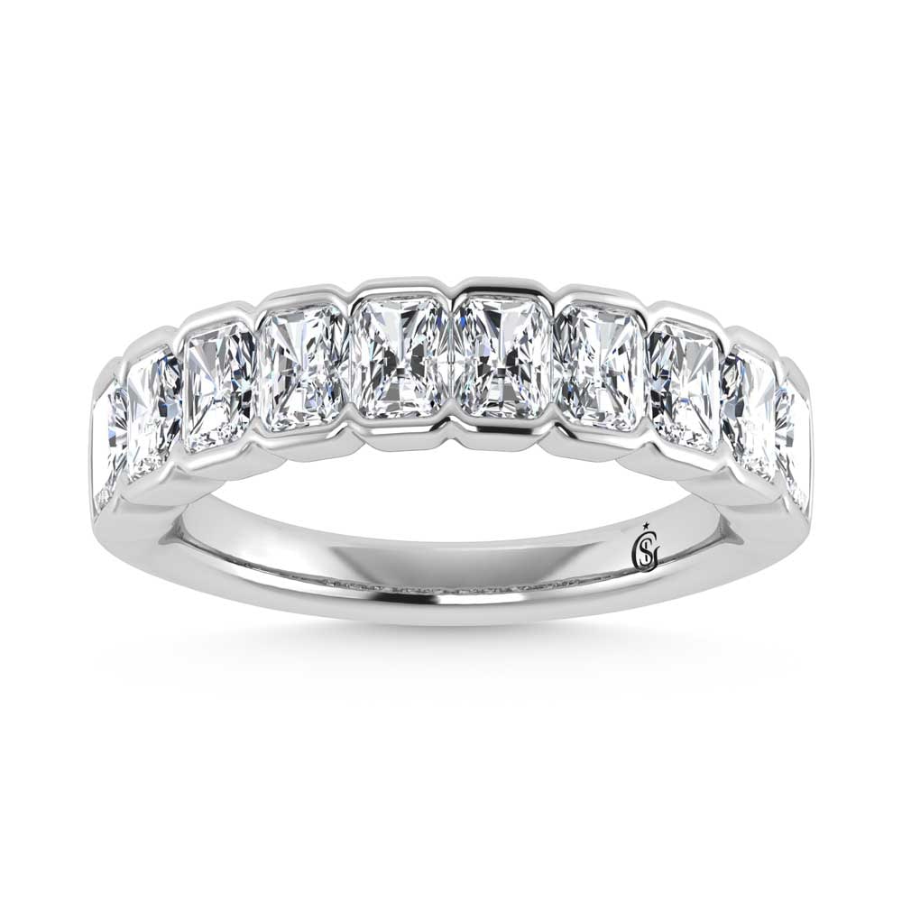 14K White Gold Lab Grown Diamond 2 Ct.Tw. Fashion Band: 14K White Gold Lab Grown Diamond 2 Ct.Tw. Fashion Band This refined fashion band in 14K white gold is set with 2 Ct.Tw. of lab grown diamonds for everyday luxury. 14k White Gold Stone Color: D-f Stone