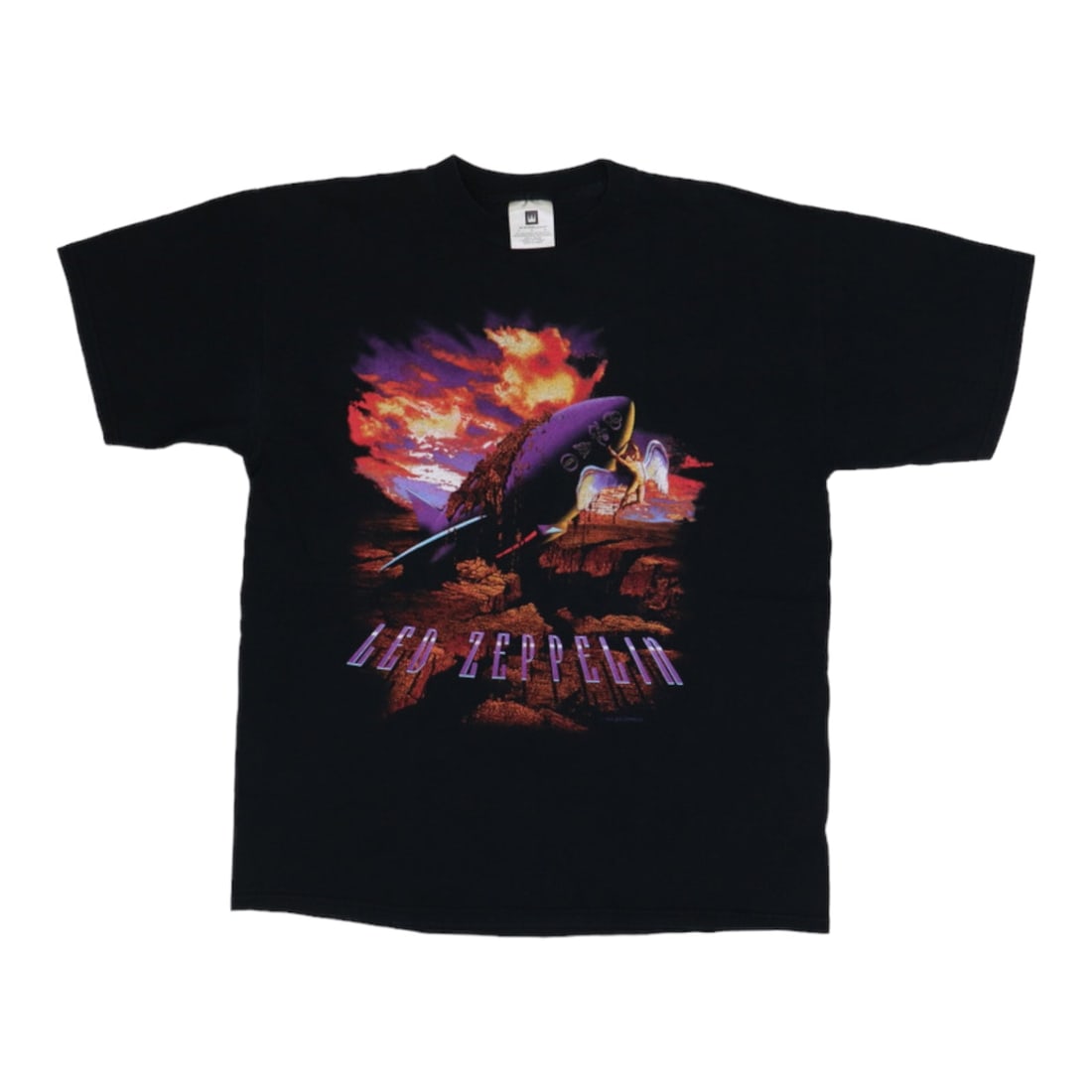Vintage 1994 Winterland Led Zeppelin ZOSO Black Cotton Graphic Shirt: Vintage 1994 Winterland Led Zeppelin ZOSO Black Cotton Graphic Shirt This is an original vintage 1994 Led Zeppelin ZOSO Winterland shirt featuring graphics on both the front and back. Made from 100% c