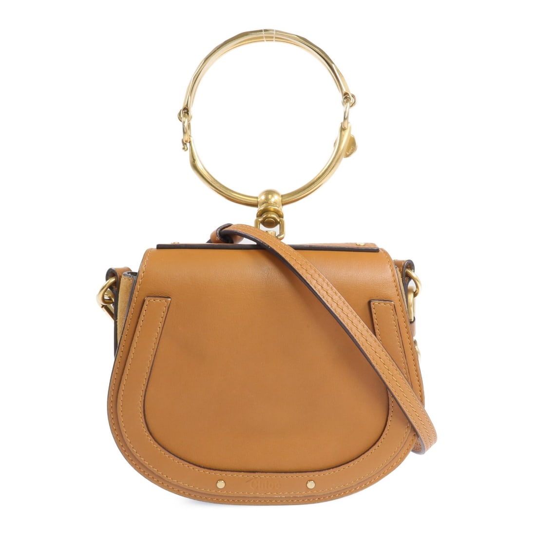 Chloe Nile Small Brown Calfskin Leather Convertible Shoulder Bag Gold Hardware: Chloe Nile Small Brown Calfskin Leather Convertible Shoulder Bag Gold Hardware This Chloe Nile small 2-way shoulder bag is crafted from brown calfskin leather and features a versatile design that can