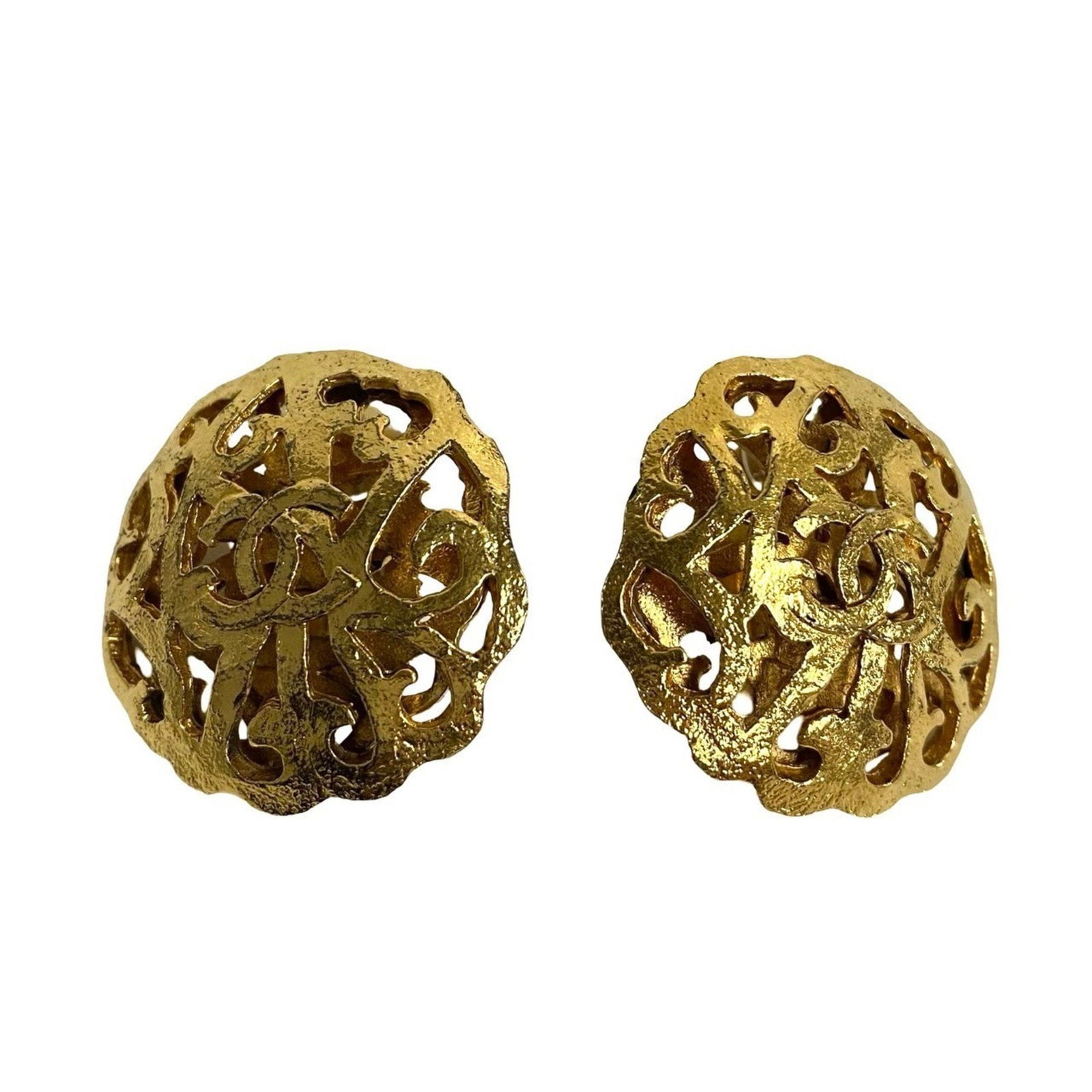 Gold Plated Chanel Coco Mark Brooch 33mm French Designer Accessory (1 of 1)