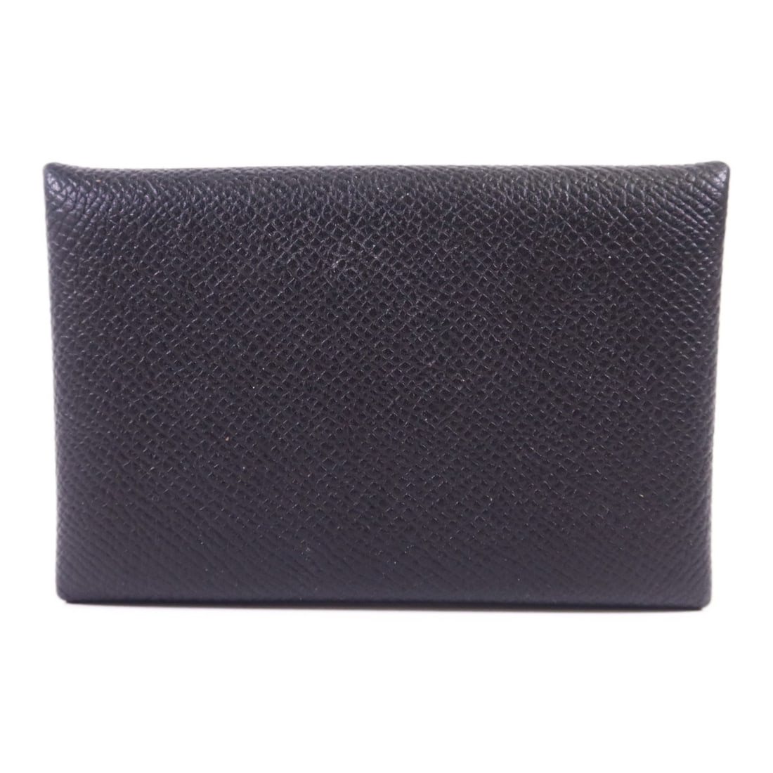 HERMES Calvi Card Case Black Epsom Leather PHW: HERMES Calvi Card Case Black Epsom Leather PHW This elegant HERMES Calvi Card Case is crafted from high-quality Epsom leather in a classic black hue. It features a sleek and minimalist design, perfect