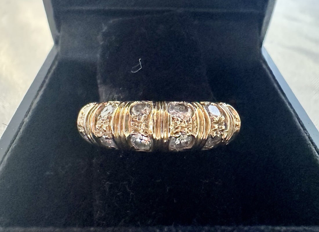 Elegant 18K Yellow Gold Diamond Ring 0.65ct Size 8.75 (1 of 6)