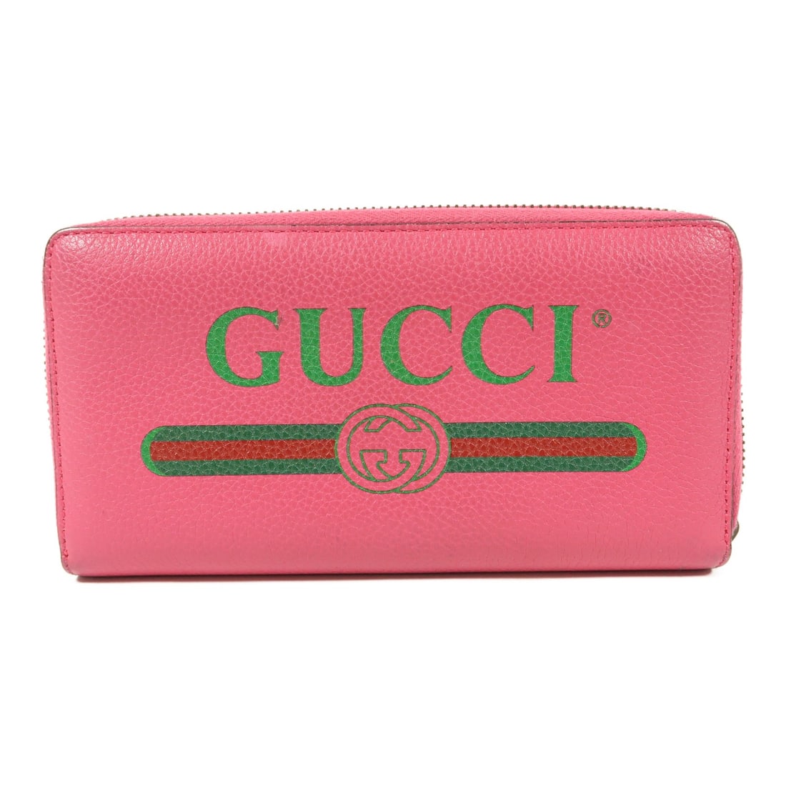 GUCCI Long Wallet 496317 Pink Calfskin Leather Italy (1 of 11)