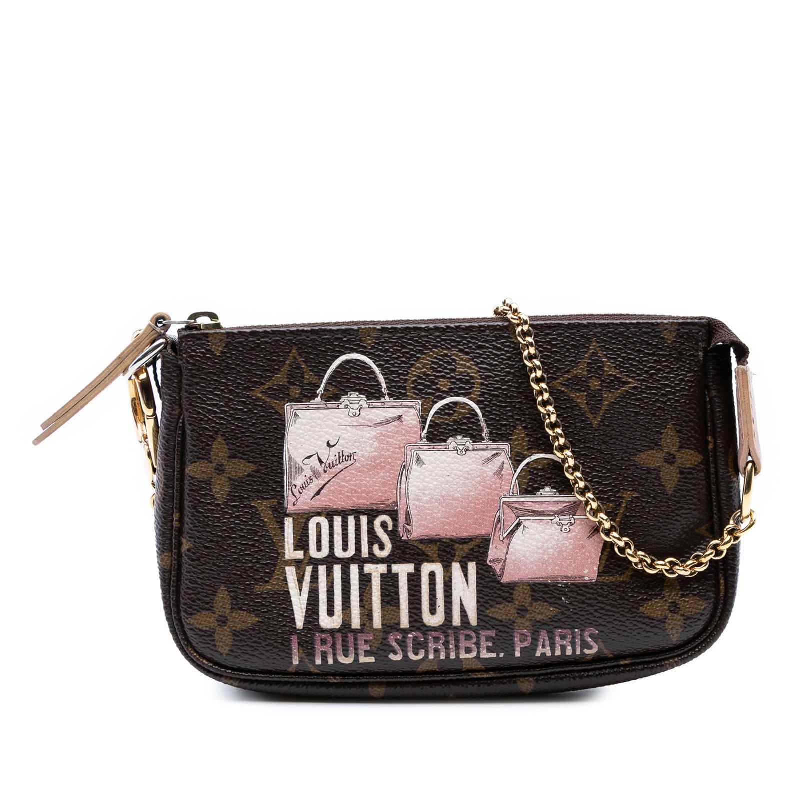 Louis Vuitton Monogram Affiche Mini Pochette Accessoires Bag: Louis Vuitton Monogram Affiche Mini Pochette Accessoires Bag The Louis Vuitton Monogram Affiche Mini Pochette Accessoires is a stylish and functional accessory crafted from durable monogram canvas. It