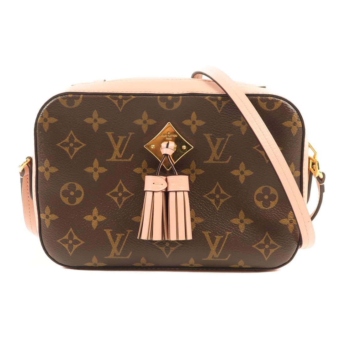 LOUIS VUITTON Saintonge 2way Shoulder Bag Monogram M44442 Brown GHW: LOUIS VUITTON Saintonge 2way Shoulder Bag Monogram M44442 Brown GHW This Louis Vuitton Saintonge 2-way Shoulder Bag showcases a classic design crafted from durable PVC coated canvas in a rich brown co