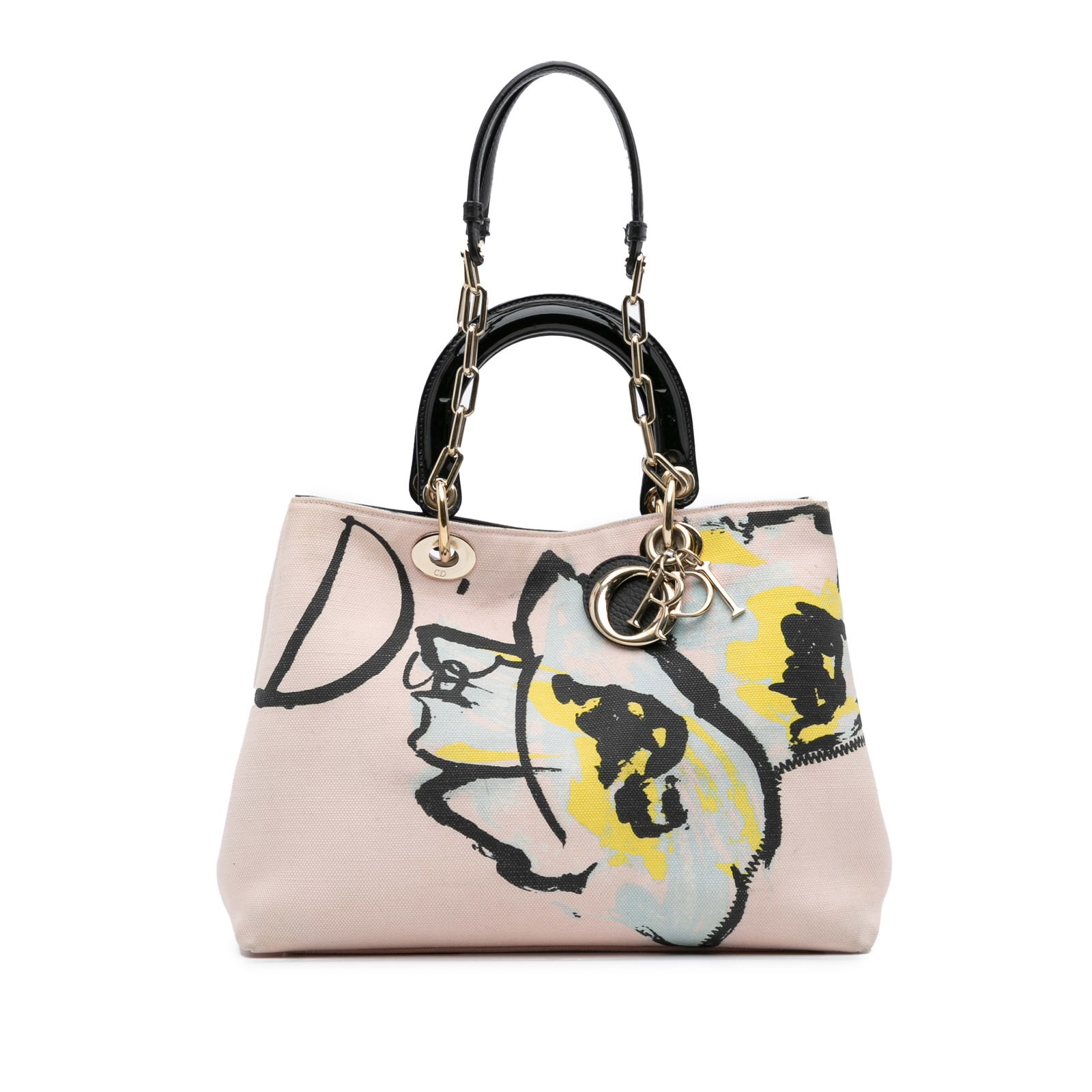 Dior Limited Edition Floral Canvas Diorissimo Satchel: Dior Limited Edition Floral Canvas Diorissimo Satchel Introducing the Limited Edition Medium Canvas Floral Printed Diorissimo Satchel, a stunning blend of style and functionality. This exquisite bag f