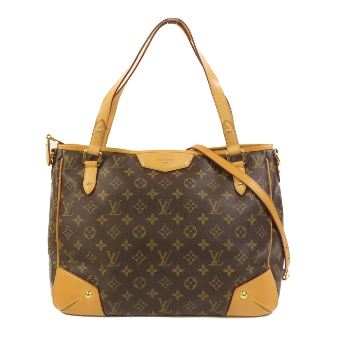 Louis Vuitton Estrela MM Monogram Brown 2 Way Shoulder Bag M41232: Louis Vuitton Estrela MM Monogram Brown 2 Way Shoulder Bag M41232 This Louis Vuitton Estrela MM 2-way shoulder bag features the signature Monogram brown PVC coated canvas, offering both style and dura