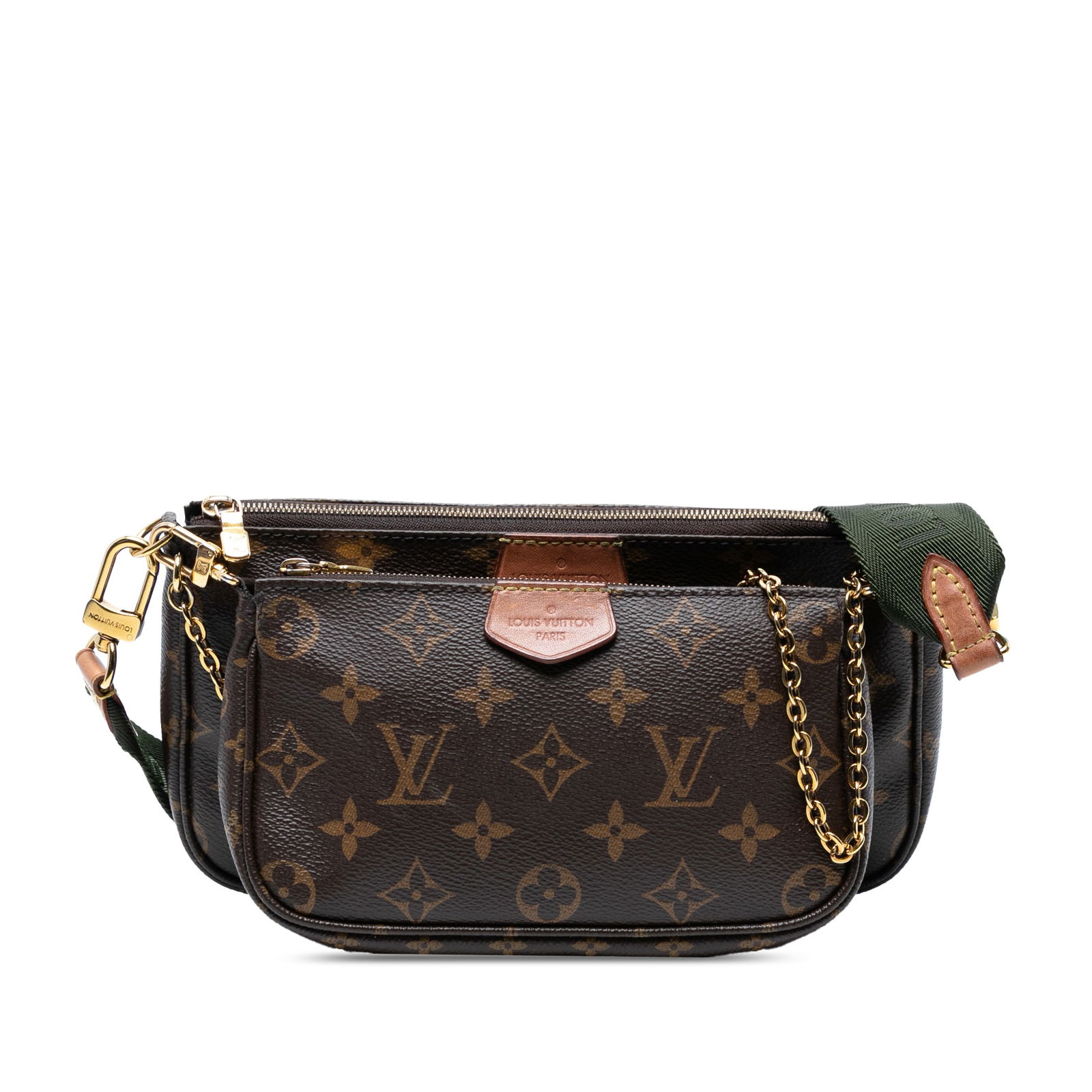 Louis Vuitton Monogram Multi Pochette Accessoires Brown Fabric Bag: Louis Vuitton Monogram Multi Pochette Accessoires Brown Fabric Bag The Louis Vuitton Monogram Multi Pochette Accessoires is a stylish and versatile bag crafted from durable monogram canvas. It feature