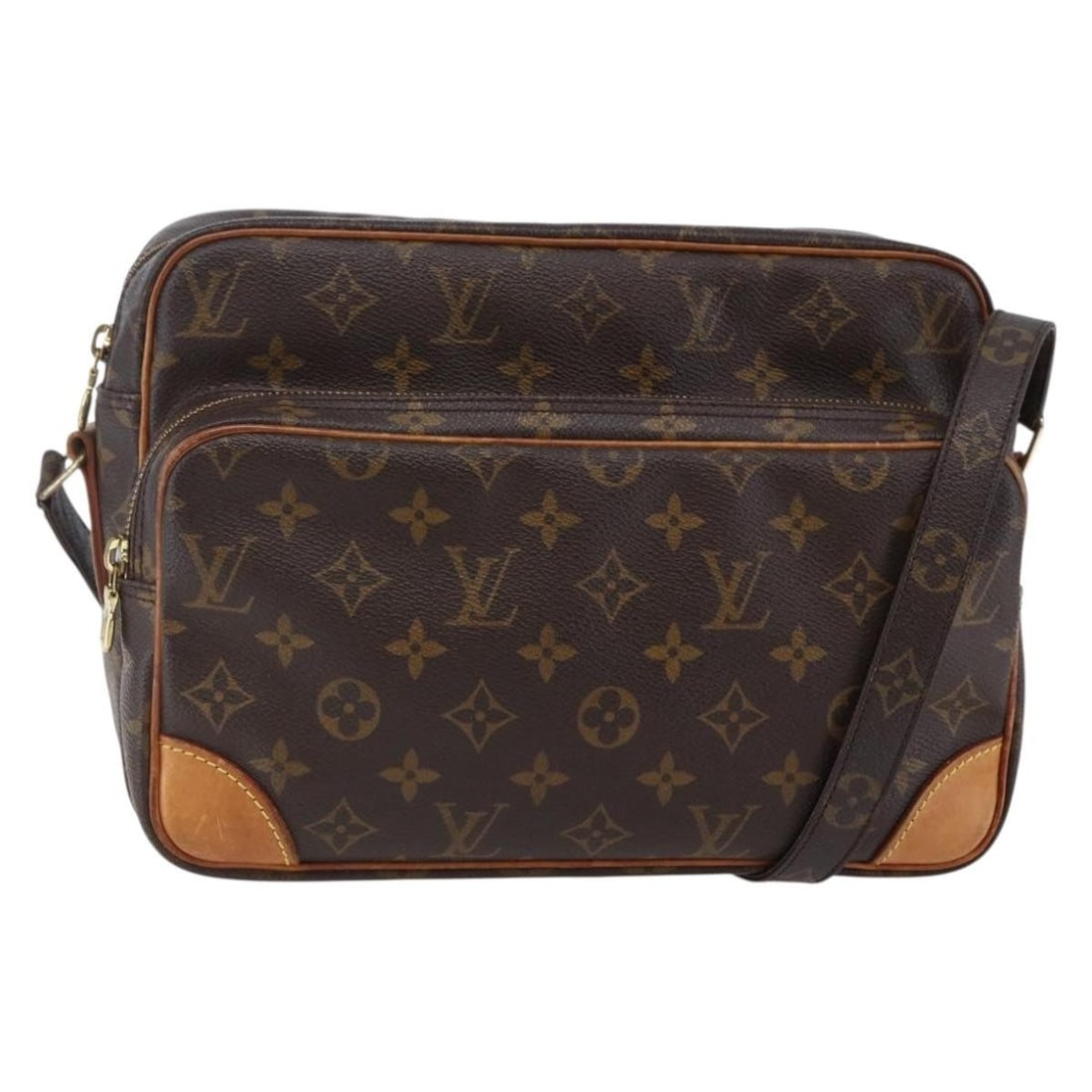 LOUIS VUITTON Monogram Nile Shoulder Bag M45244 Authentic France: LOUIS VUITTON Monogram Nile Shoulder Bag M45244 Authentic France This authentic LOUIS VUITTON Monogram Nile Shoulder Bag (Model M45244) showcases the brand's iconic monogram canvas, exuding timeless e