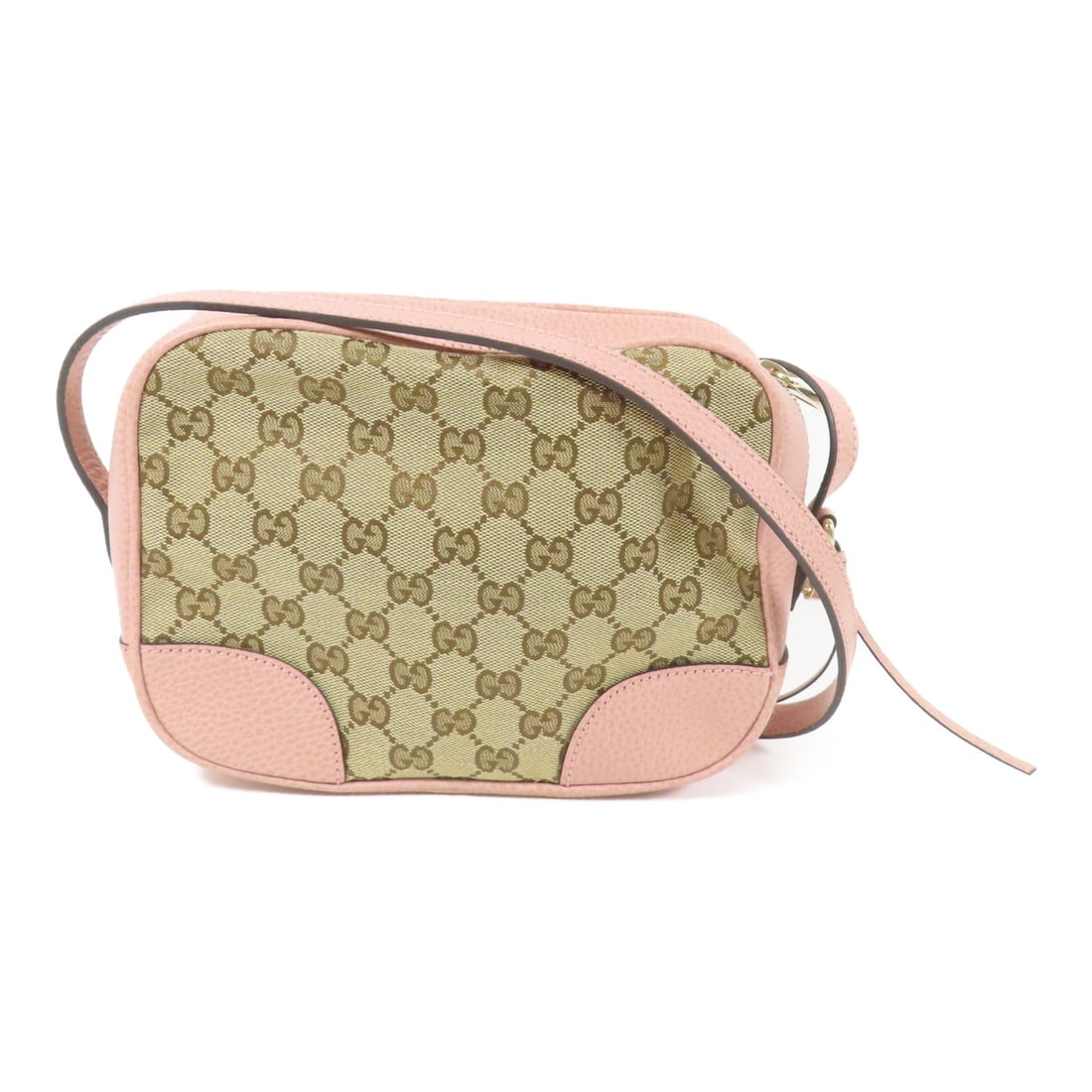 GUCCI GG Shoulder Bag Beige Pink GG Canvas Italy: GUCCI GG Shoulder Bag Beige Pink GG Canvas Italy Elevate your style with this chic GUCCI GG Shoulder Bag, crafted from durable GG canvas in a sophisticated beige hue. Its compact size makes it ideal f