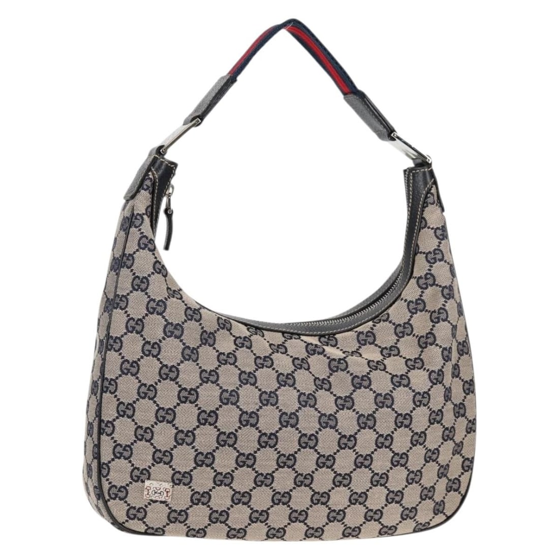 GUCCI GG Canvas Sherry Line Shoulder Bag Navy Beige Red 145757 Auth: GUCCI GG Canvas Sherry Line Shoulder Bag Navy Beige Red 145757 Auth Elevate your accessory collection with the GUCCI GG Canvas Sherry Line Shoulder Bag, a stunning piece that combines elegance and pra