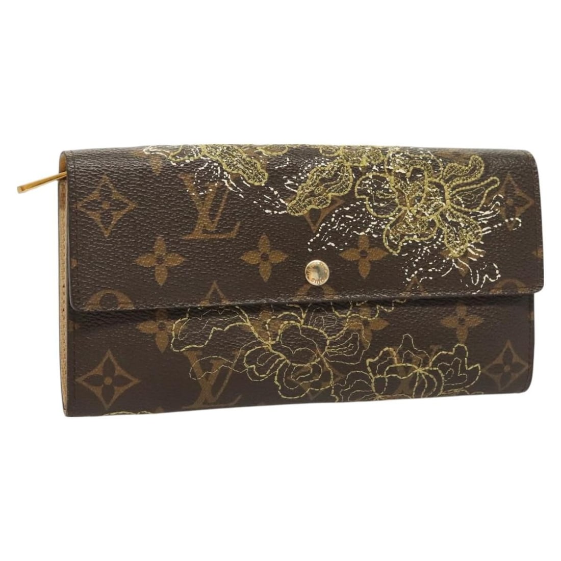 LOUIS VUITTON Monogram Dentelle Sarah Wallet M95390 France Auth (1 of 18)