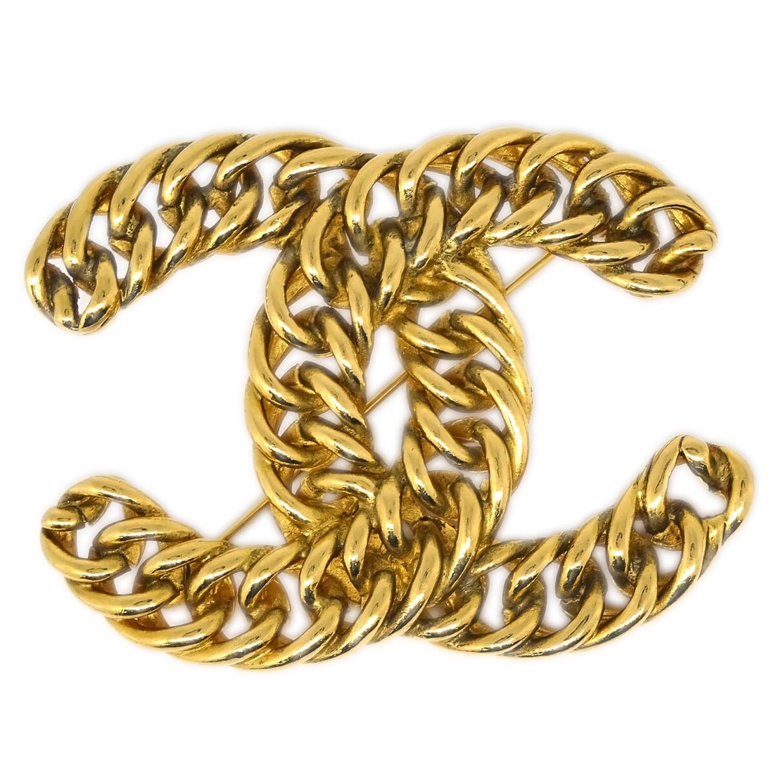 Chanel CC Logo Gold Plated Brooch Pin 1107: Chanel CC Logo Gold Plated Brooch Pin 1107 This exquisite Chanel CC Brooch Pin showcases the iconic logo in a luxurious gold plated finish. Designed to add a touch of elegance to any outfit, this broo