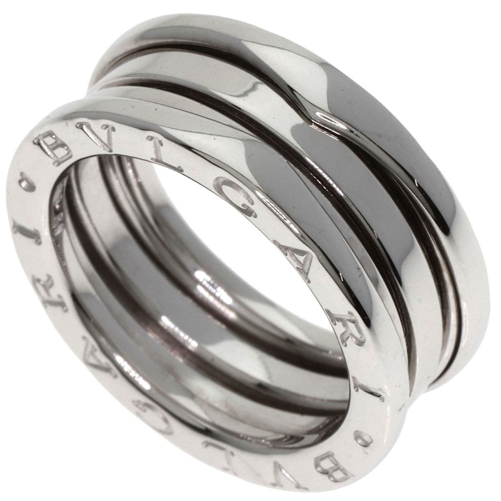 B-ZERO white gold ring size 50 by Bulgari: B-ZERO white gold ring size 50 by Bulgari This Bulgari B-ZERO ring is crafted from white gold in a silver tone and is model number 50. Designed for universal wear, it features a classic and contempora
