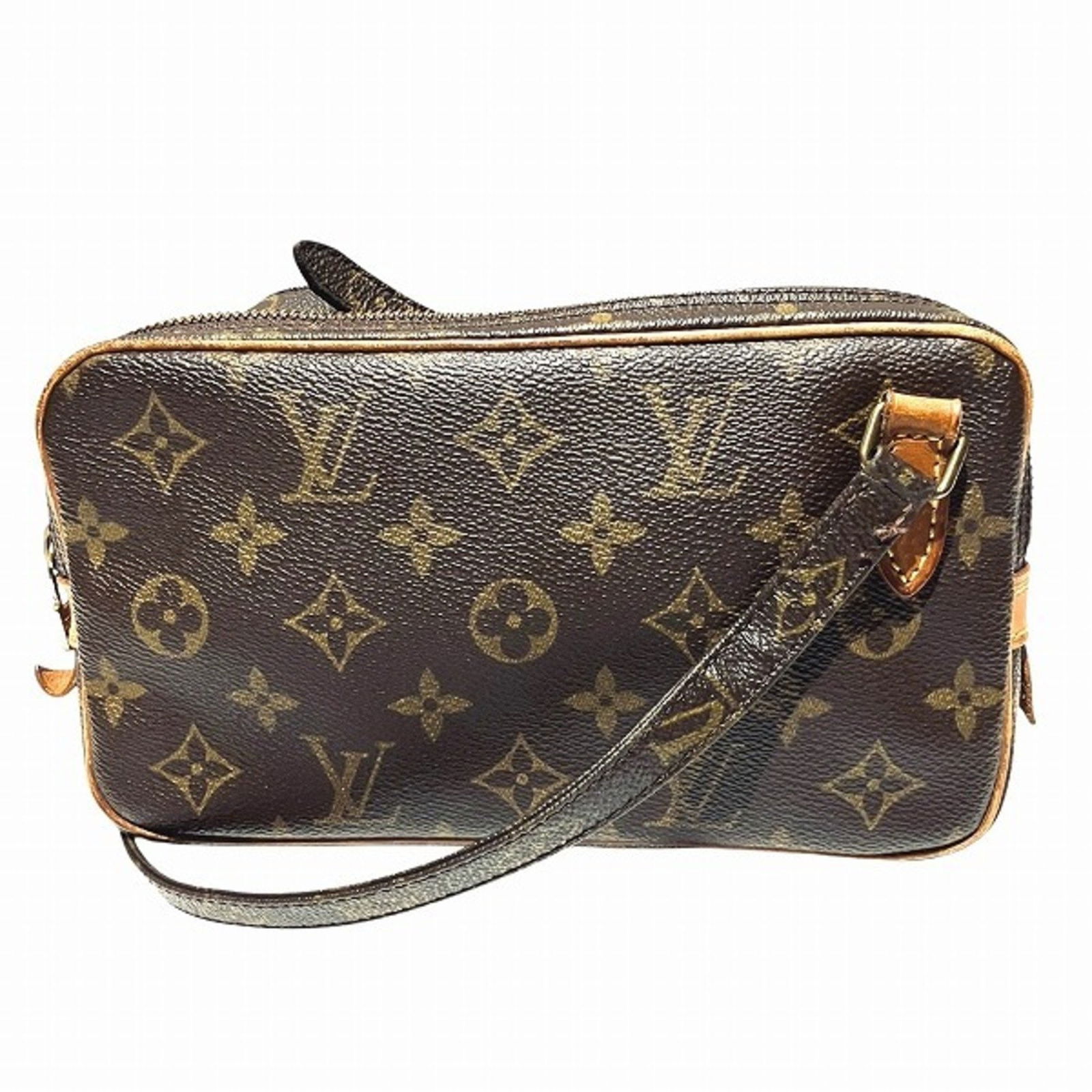 Louis Vuitton Marly Dragonne Brown Canvas Wristlet Bag: Louis Vuitton Marly Dragonne Brown Canvas Wristlet Bag The Louis Vuitton Marly Dragonne is a unisex clutch crafted in brown canvas. Made in France, it features a compact and practical design. The bag