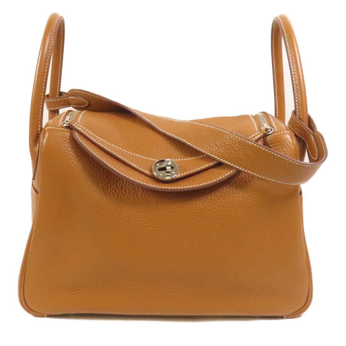 Hermes Lindy 30 Clemence Leather Shoulder Bag with Palladium Hardware (1 of 15)