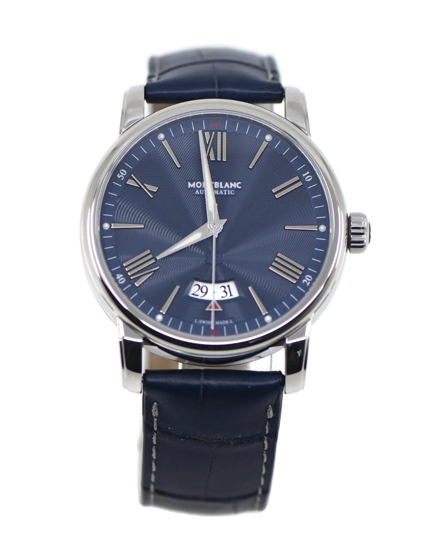 Montblanc 4810 Stainless Steel Automatic Watch with Box and Papers: Montblanc 4810 Stainless Steel Automatic Watch with Box and Papers This Montblanc 4810 Stainless Steel Watch is a stunning wristwatch that combines elegance with functionality. It features a mechanica