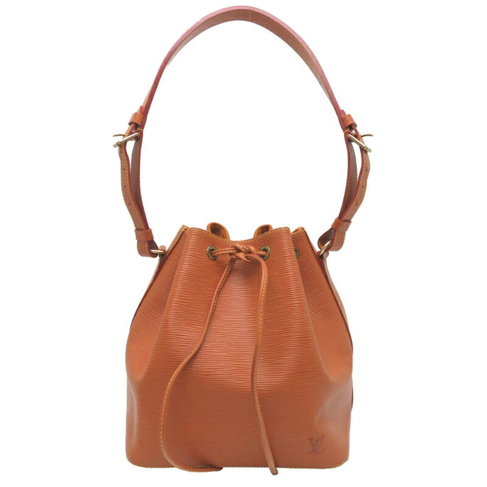Louis Vuitton Petit Noe brown leather French shoulder bag: Louis Vuitton Petit Noe brown leather French shoulder bag This Louis Vuitton Petit Noe handbag features a classic brown leather exterior and adjustable strap, designed for women. Crafted in France, it