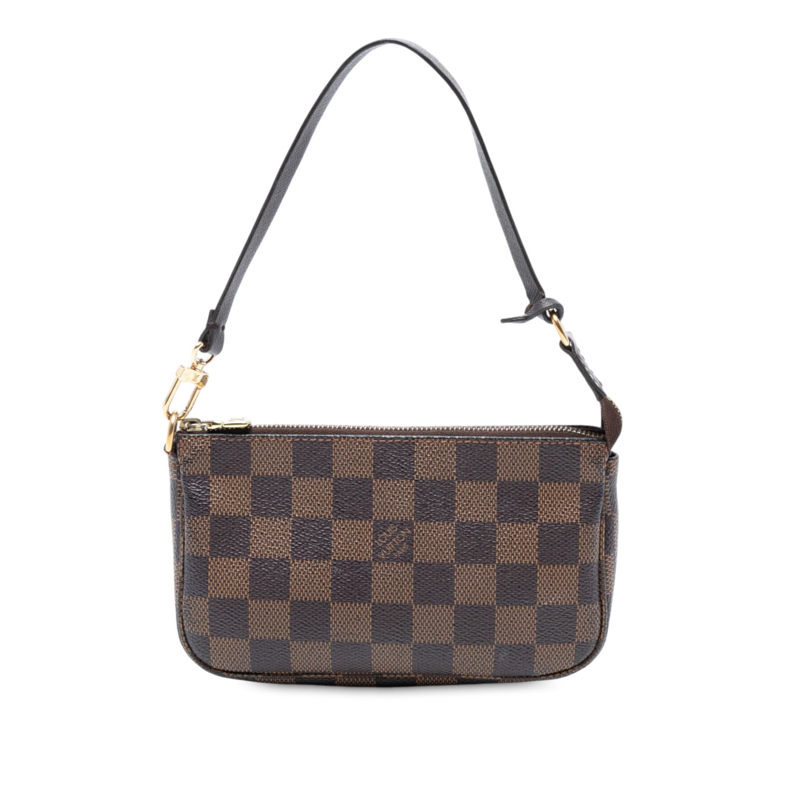 Louis Vuitton Damier Ebene Mini Pochette Accessoires Brown Fabric Bag: Louis Vuitton Damier Ebene Mini Pochette Accessoires Brown Fabric Bag The Louis Vuitton Damier Ebene Mini Pochette Accessoires is a stylish and practical accessory crafted from damier ebene canvas. Th