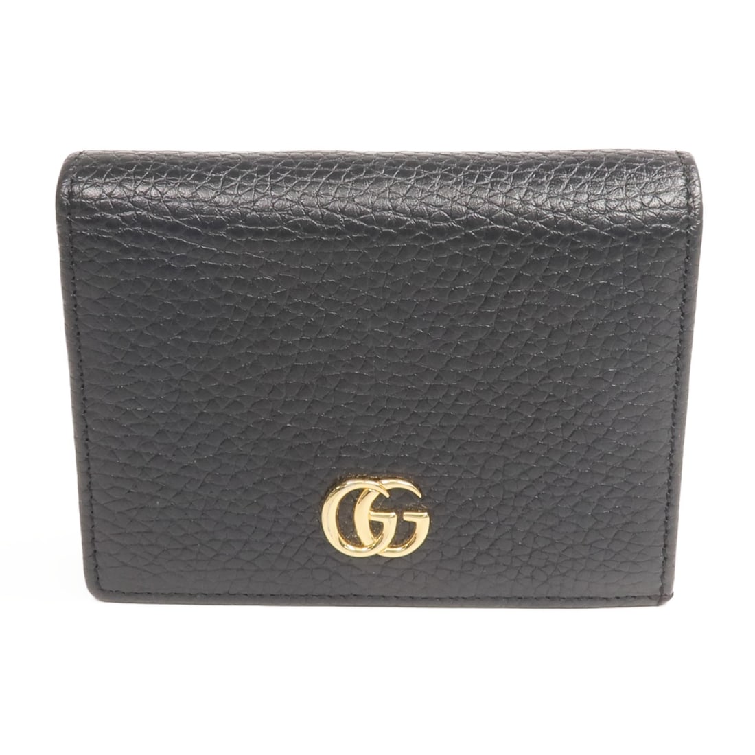 Black Calfskin GG Bi-Fold Wallet by Gucci with Gold Tone Hardware (1 of 18)