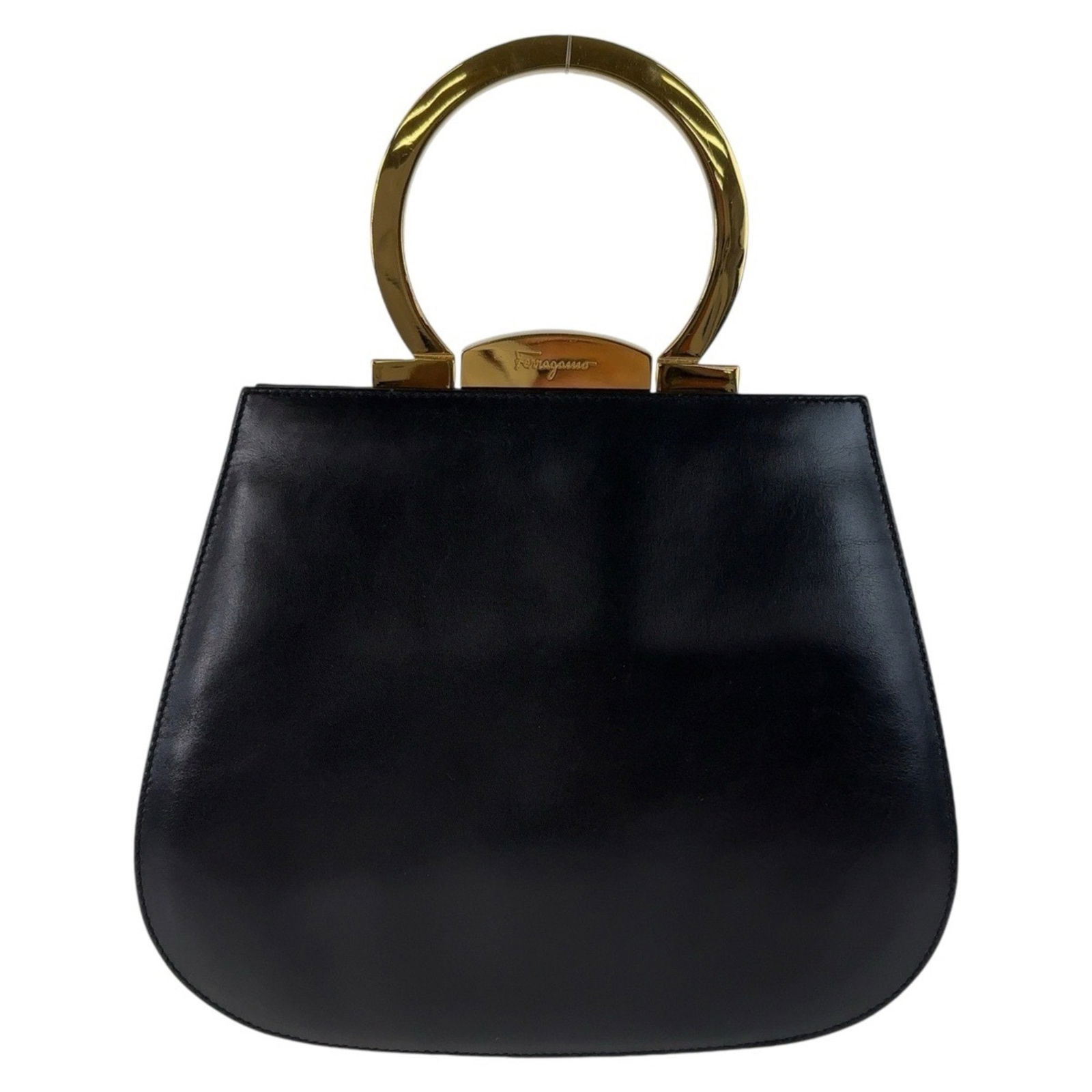 Black Leather Gancini Shoulder Bag by Salvatore Ferragamo (1 of 1)