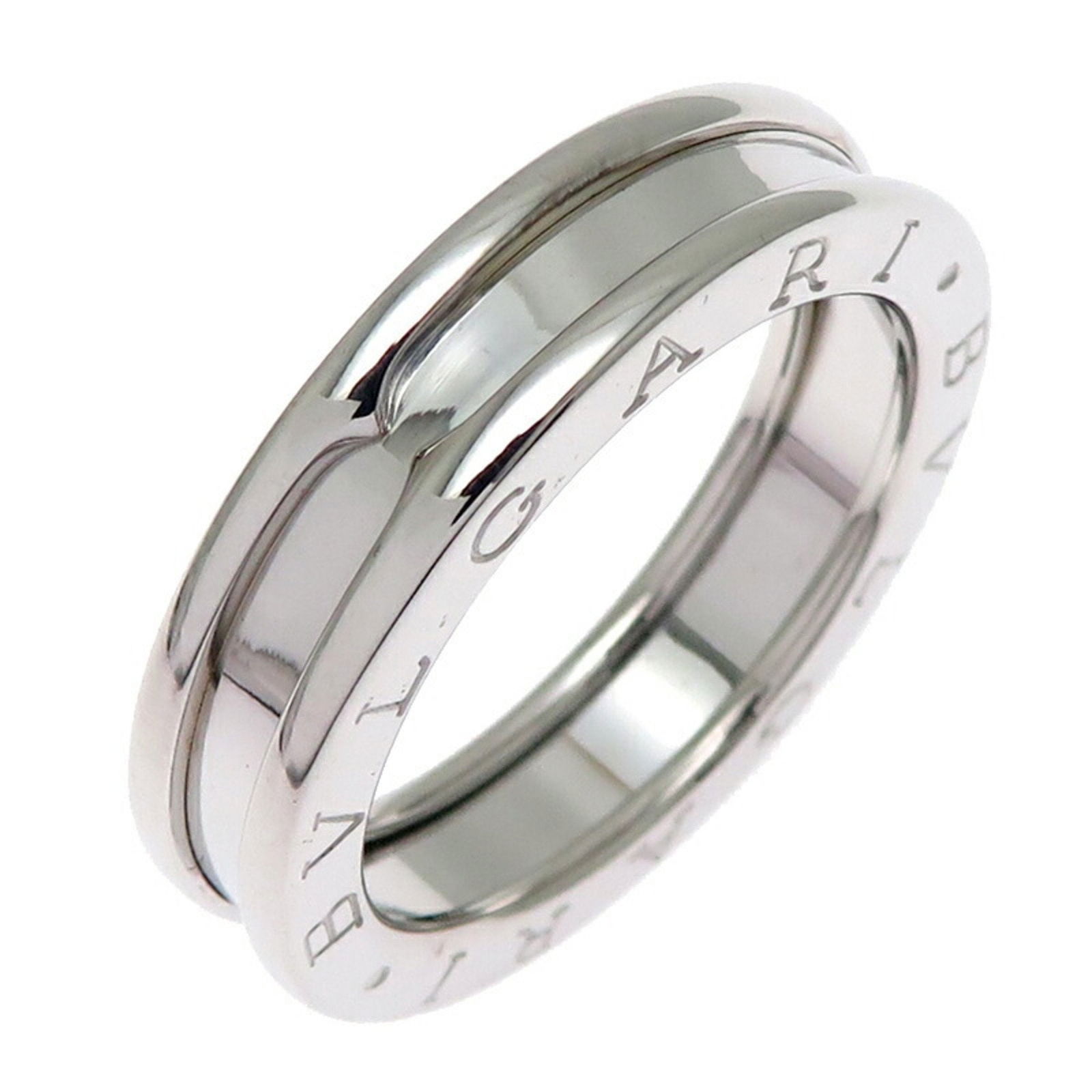 White Gold Bulgari B.Zero1 Bracelet 7.25 Inch Silver Tone: White Gold Bulgari B.Zero1 Bracelet 7.25 Inch Silver Tone This Bulgari B.Zero1 ring features a sleek design crafted from white gold in a silver tone. Suitable for any gender, the ring is made in Italy