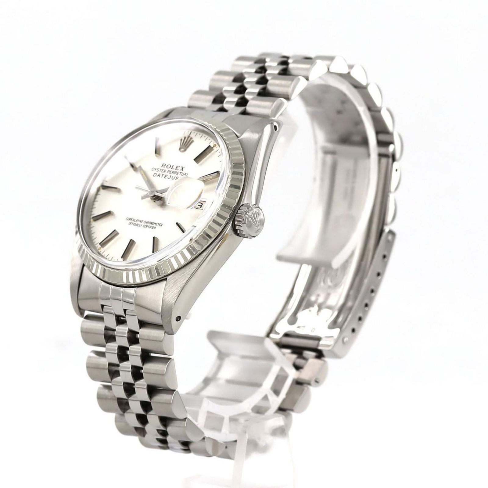 Gold and Steel Datejust 36mm Watch by Rolex: Gold and Steel Datejust 36mm Watch by Rolex This Rolex Datejust 36mm is crafted with a combination of gold and steel, featuring a classic silver color. Designed for men, it showcases a 36mm case with