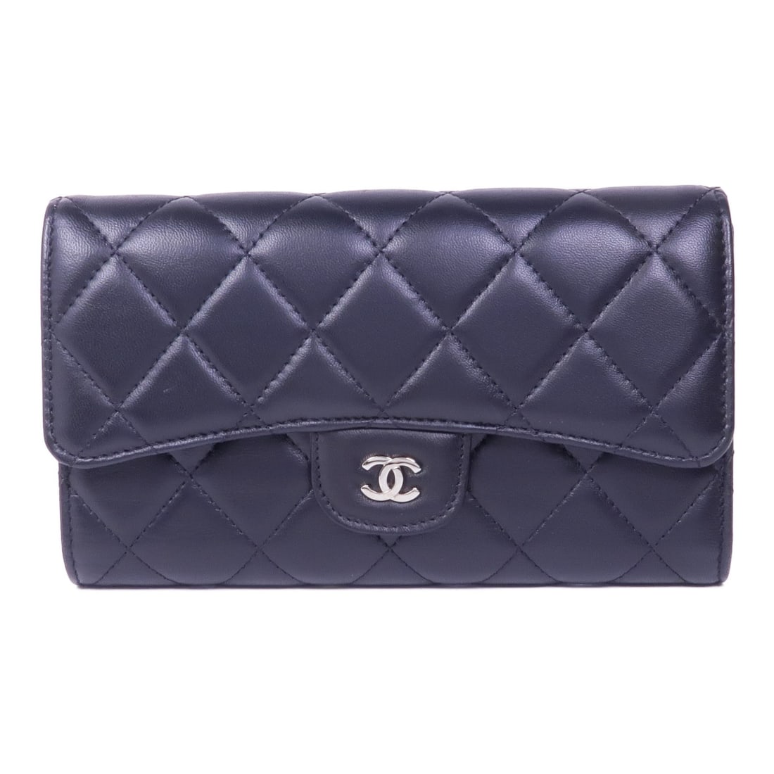 CHANEL A31506 Black Lambskin Leather Long Wallet SHW: CHANEL A31506 Black Lambskin Leather Long Wallet SHW This CHANEL CC Long Wallet, model A31506, is a sophisticated tri-fold wallet crafted from premium lambskin leather in a classic black color. The wa