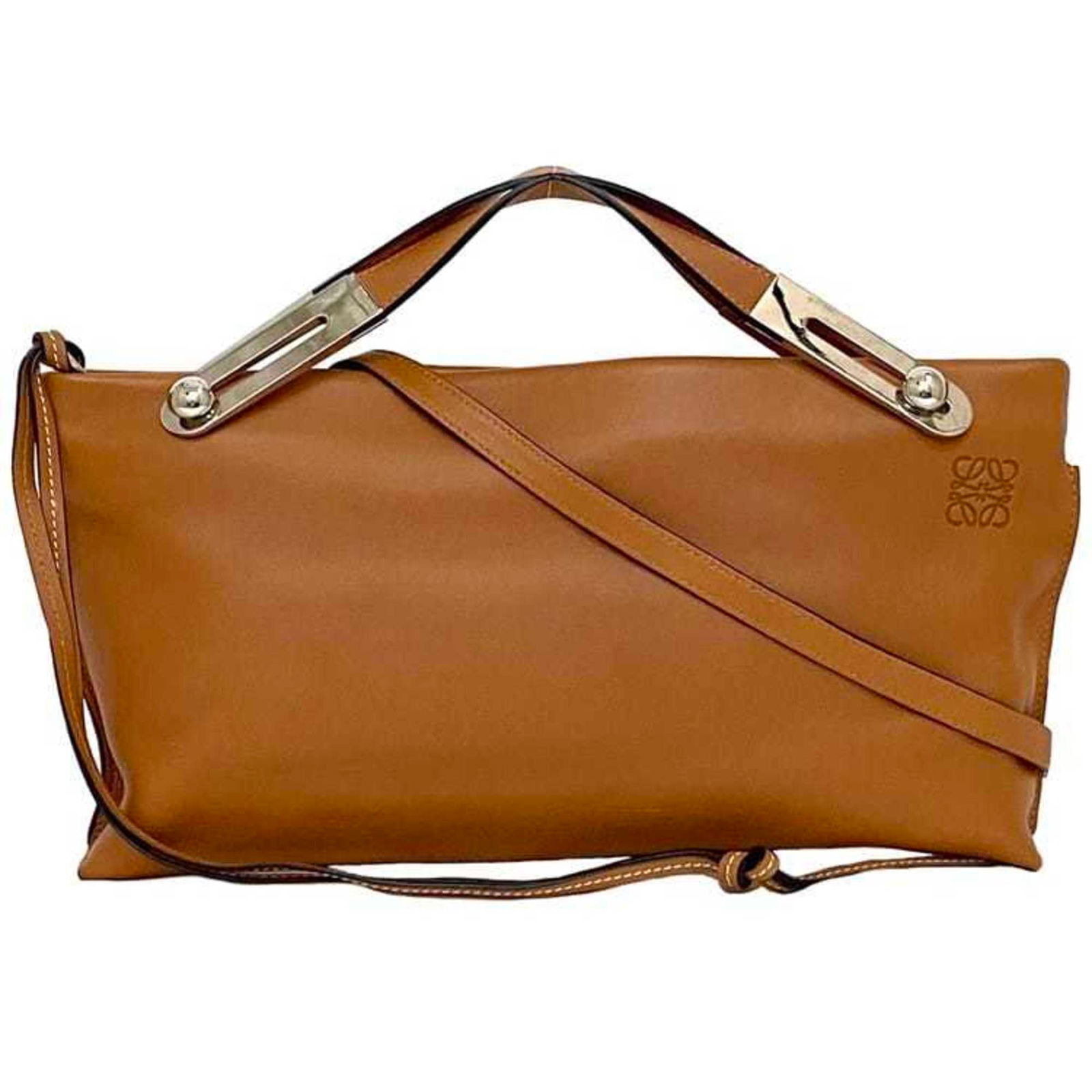 Brown Leather Missy Shoulder Bag by Loewe for Women (1 of 11)