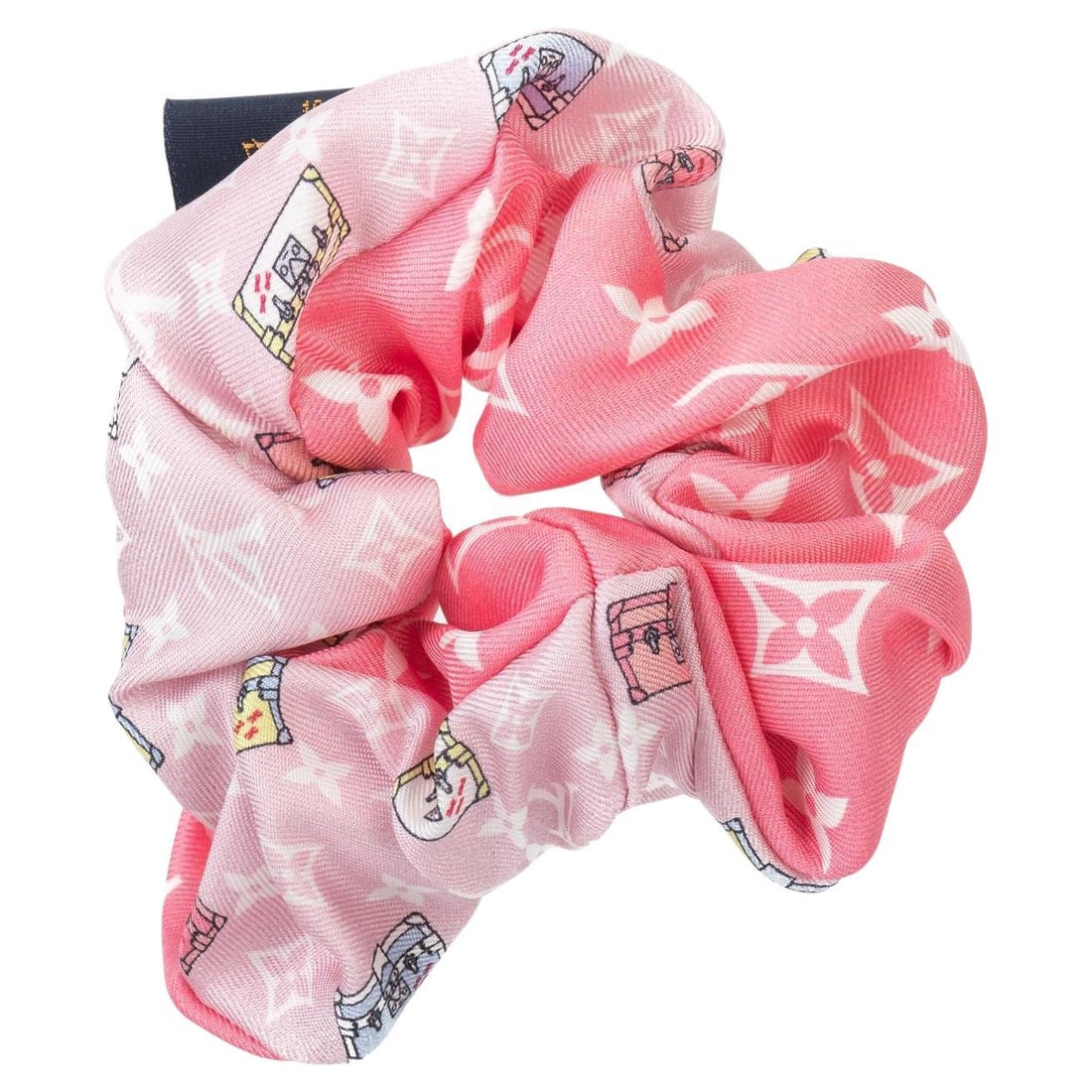 Louis Vuitton Bicolor Silk Scrunchie BNIB Luxury Hair Accessory: Louis Vuitton Bicolor Silk Scrunchie BNIB Luxury Hair Accessory Elevate your hairstyle with this exquisite Louis Vuitton large bicolor silk scrunchie. Perfect for adding a touch of luxury to any look,