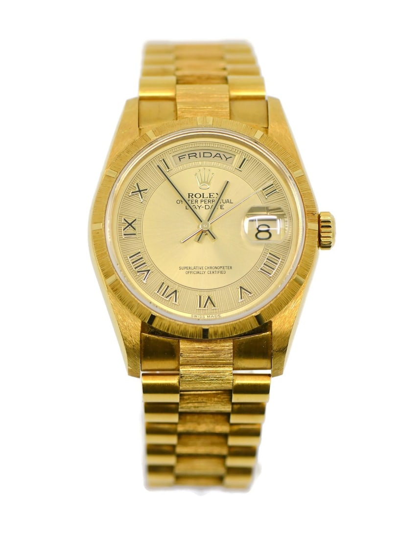 Rolex Day-Date Bark 18K Yellow Gold Wristwatch Ref 18248 (1 of 5)