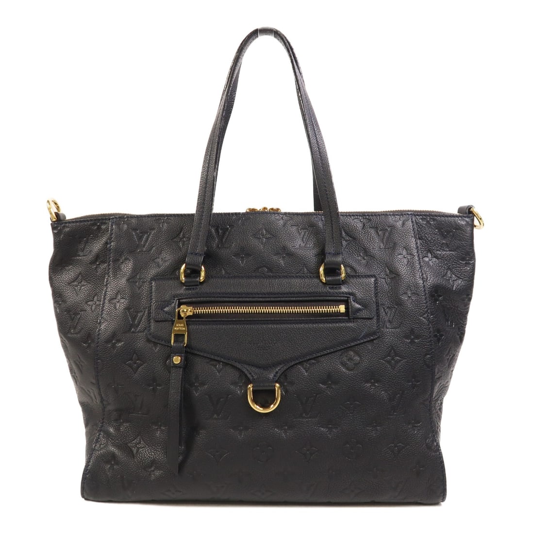 Louis Vuitton Lumineuse PM Monogram Empreinte Blue Shoulder Bag M93410 GHW: Louis Vuitton Lumineuse PM Monogram Empreinte Blue Shoulder Bag M93410 GHW This Louis Vuitton Lumineuse PM shoulder bag features blue Monogram Empreinte calfskin leather and is designed with a regular