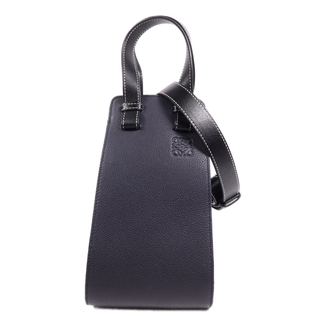 LOEWE Hammock Small 2 Way Shoulder Bag Calfskin Black Navy (1 of 14)