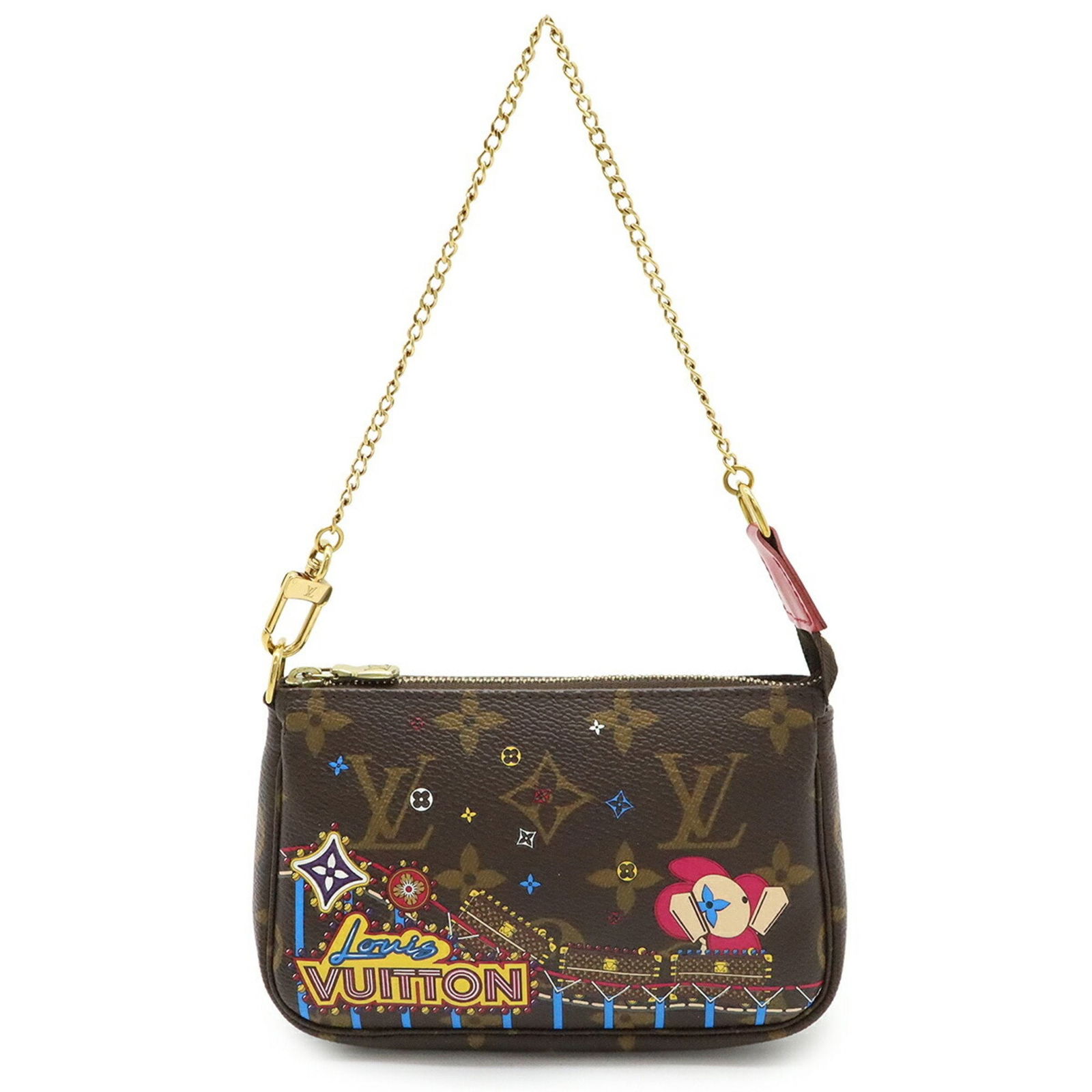 Louis Vuitton Mini Pochette Accessoires Brown Canvas Small Pouch Bag: Louis Vuitton Mini Pochette Accessoires Brown Canvas Small Pouch Bag This Louis Vuitton Mini Pochette Accessoires is crafted from brown canvas and designed for women. Made in France, it features a com