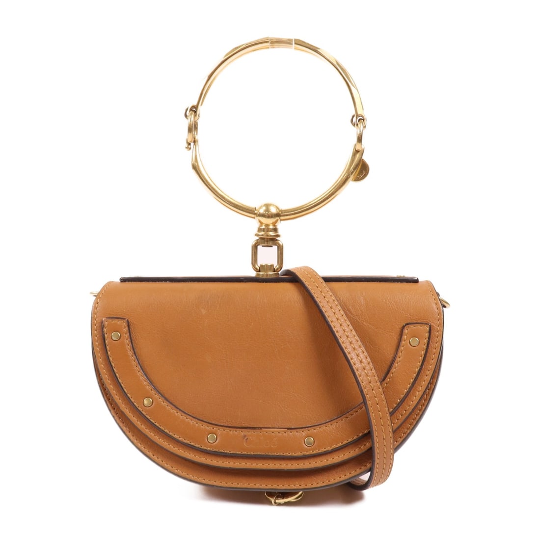 Chloe 2 Way Shoulder Bag Calfskin Leather Brown GHW (1 of 18)