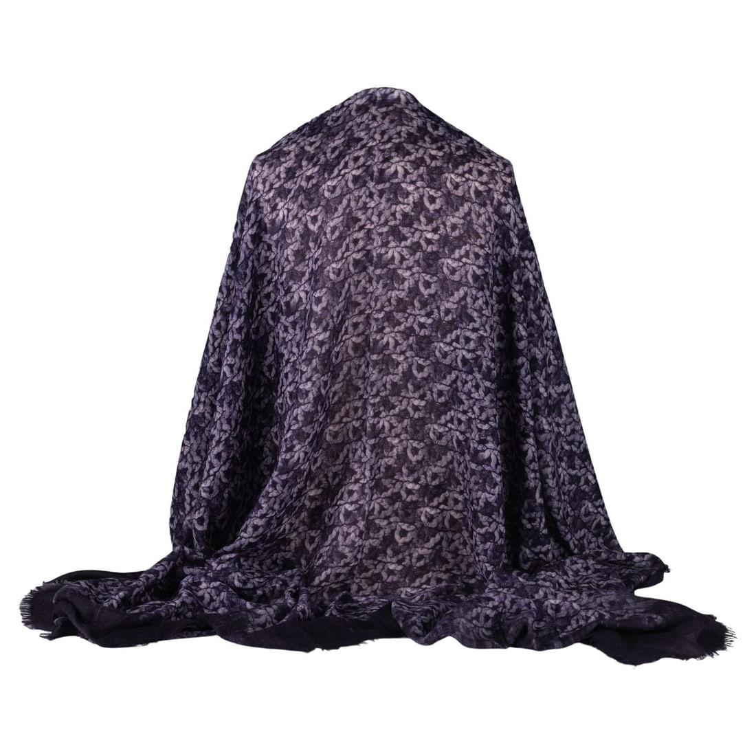 Chanel Purple Multi-Logo Cashmere Shawl Made in Italy (1 of 5)