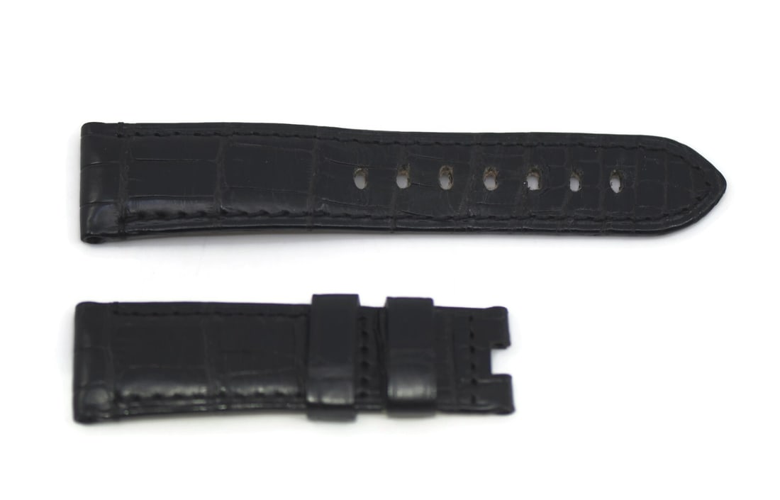 Authentic Panerai Black Leather Watch Strap 22mm (1 of 2)