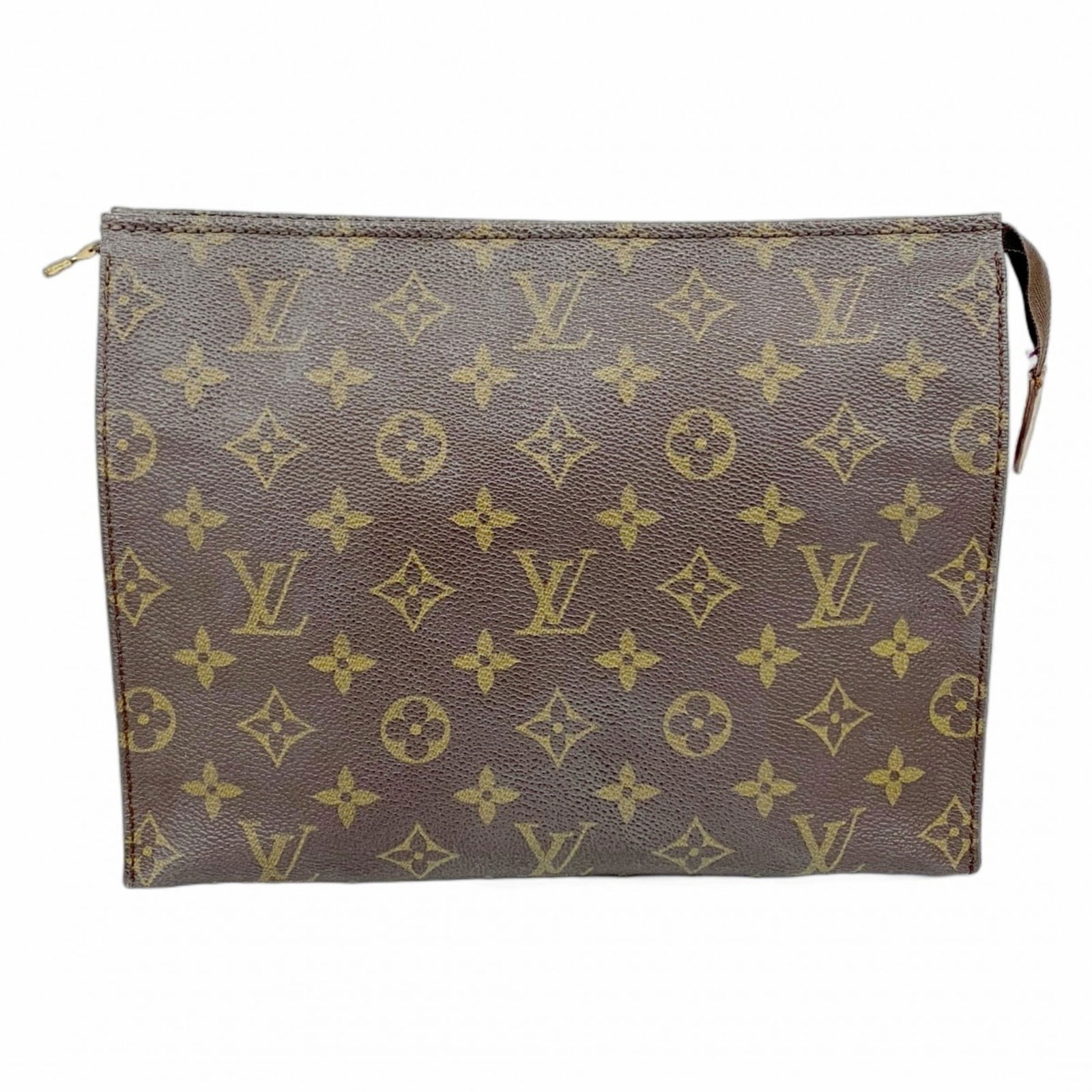 Louis Vuitton Monogram Brown Canvas Bag with Gold Tone Hardware: Louis Vuitton Monogram Brown Canvas Bag with Gold Tone Hardware This Louis Vuitton Monogram bag features the iconic brown monogram canvas and is designed for women. It is crafted in France and include