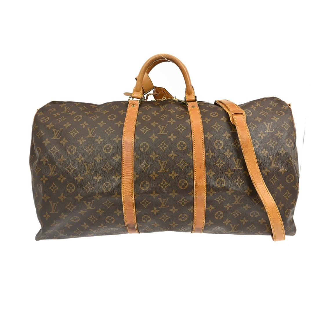 Louis Vuitton Monogram Keepall Bandouliere 60 Extra Large Travel Duffle Bag M41412: Louis Vuitton Monogram Keepall Bandouliere 60 Extra Large Travel Duffle Bag M41412 This Louis Vuitton Keepall Bandouliere 60 is a vintage extra large duffle bag crafted from monogram canvas leather in