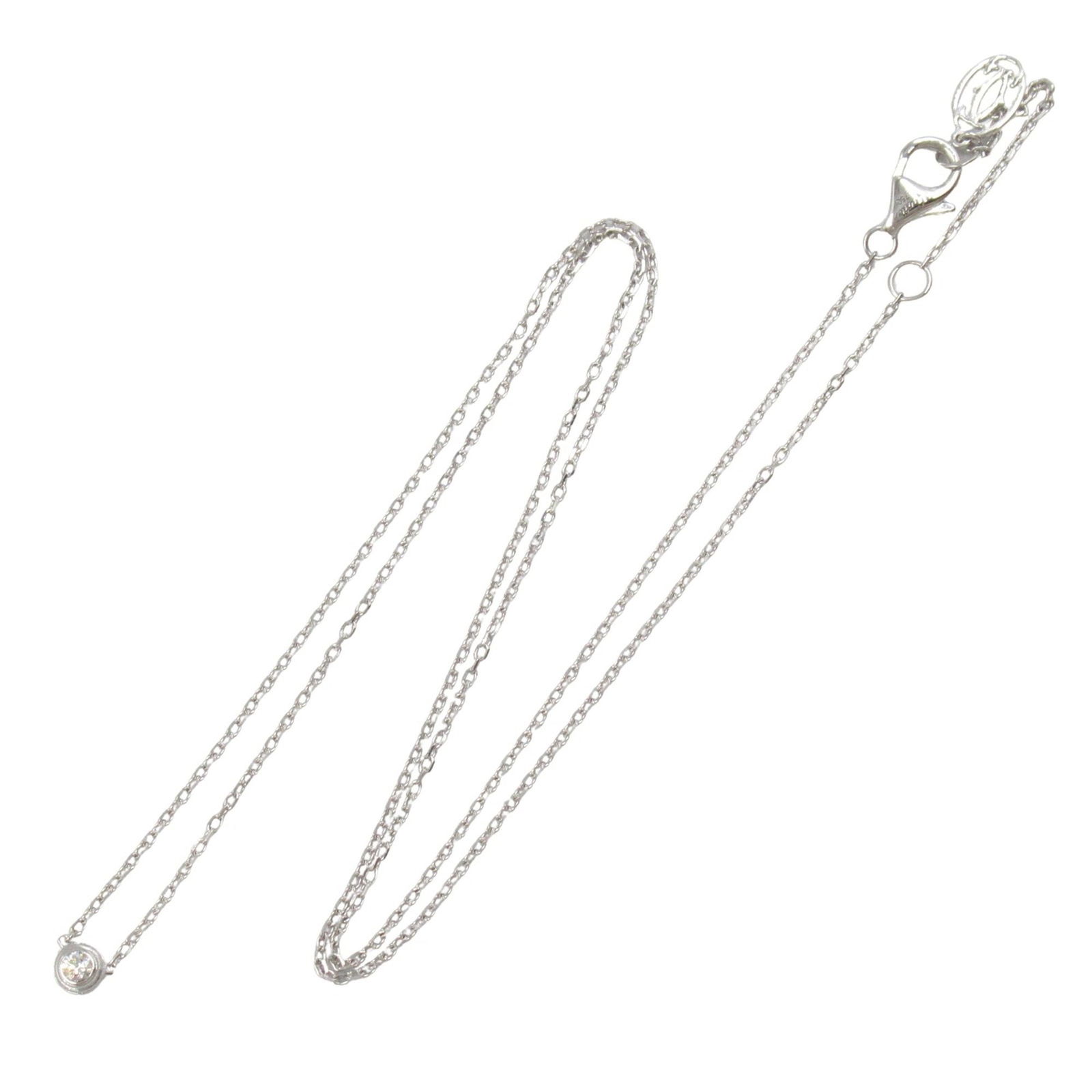 Cartier D'Amour White Gold Necklace Adjustable 41-44cm: Cartier D'Amour White Gold Necklace Adjustable 41-44cm This Cartier D'Amour necklace features a delicate design crafted from white gold in a silver tone. The necklace is designed for women and offers