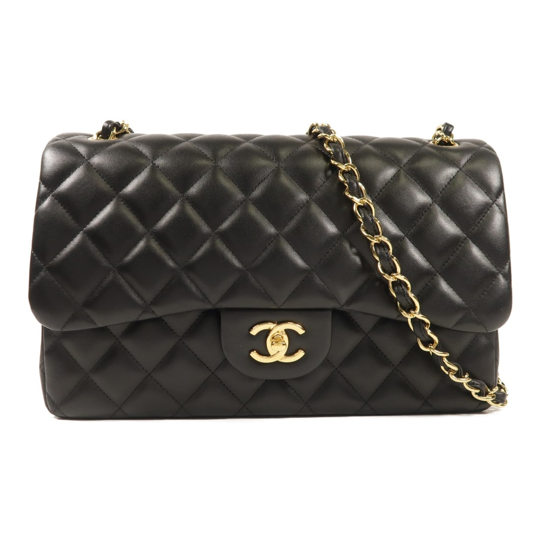CHANEL Large Classic Chain Shoulder Bag Black Calfskin GHW (1 of 15)