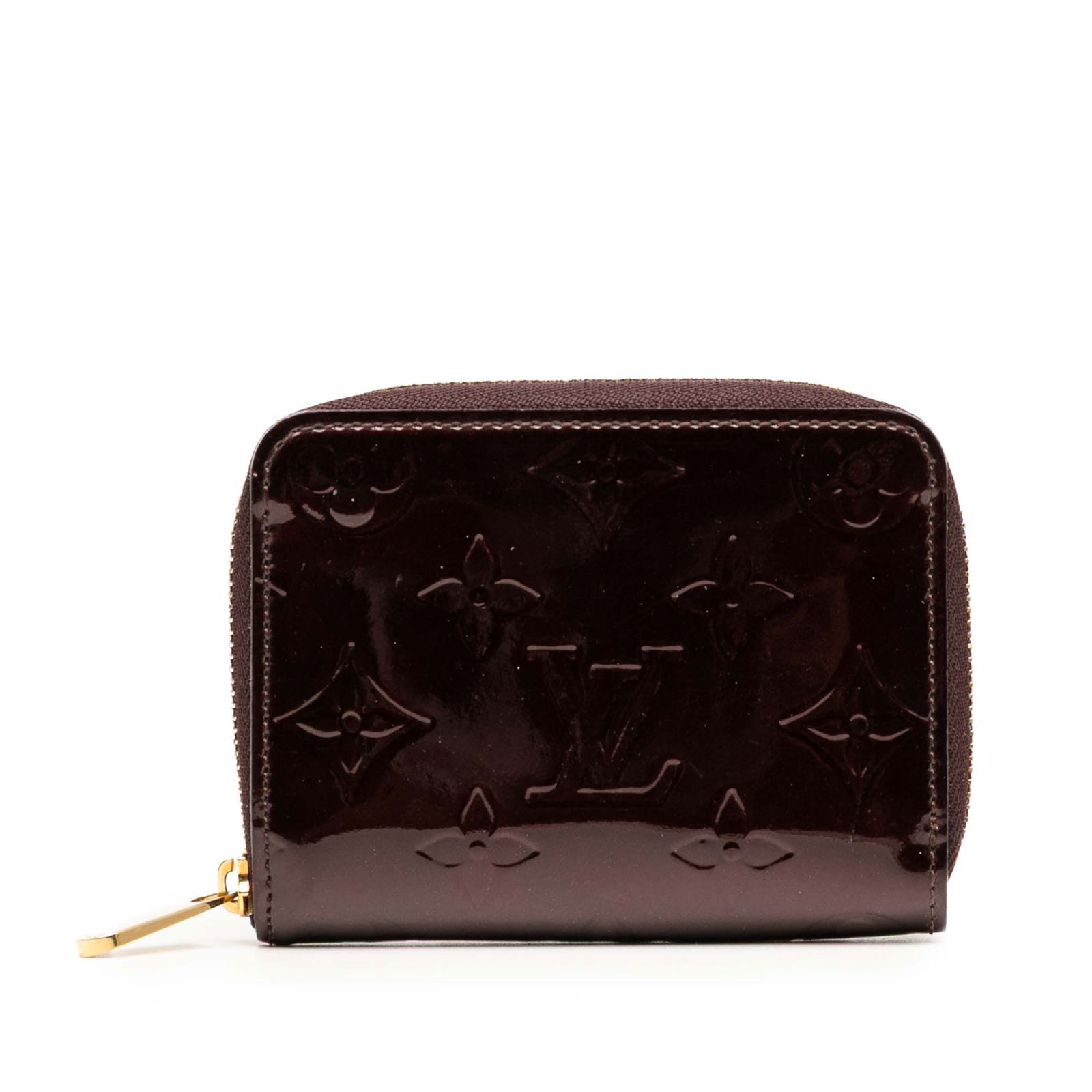Louis Vuitton Monogram Vernis Zippy Coin Purse in Purple Leather: Louis Vuitton Monogram Vernis Zippy Coin Purse in Purple Leather This stylish Louis Vuitton Monogram Vernis Zippy Coin Purse is crafted from luxurious vernis leather in an eye-catching purple hue. It