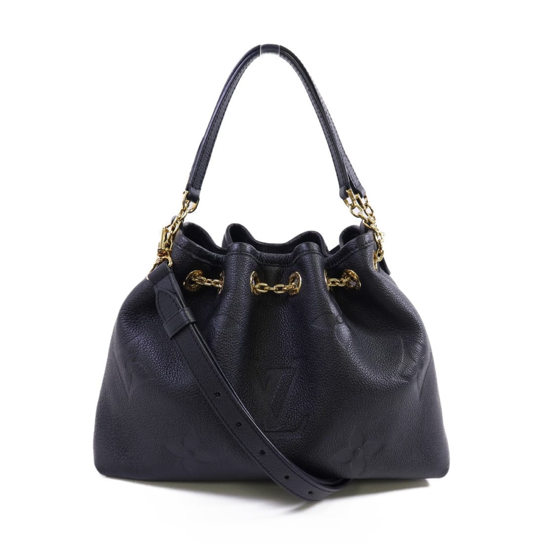 Louis Vuitton Monogram Empreinte Black Calfskin M47209 2way Shoulder Bag: Louis Vuitton Monogram Empreinte Black Calfskin M47209 2way Shoulder Bag This Louis Vuitton 2-way shoulder bag from the Monogram Empreinte collection features a black calfskin exterior and offers vers
