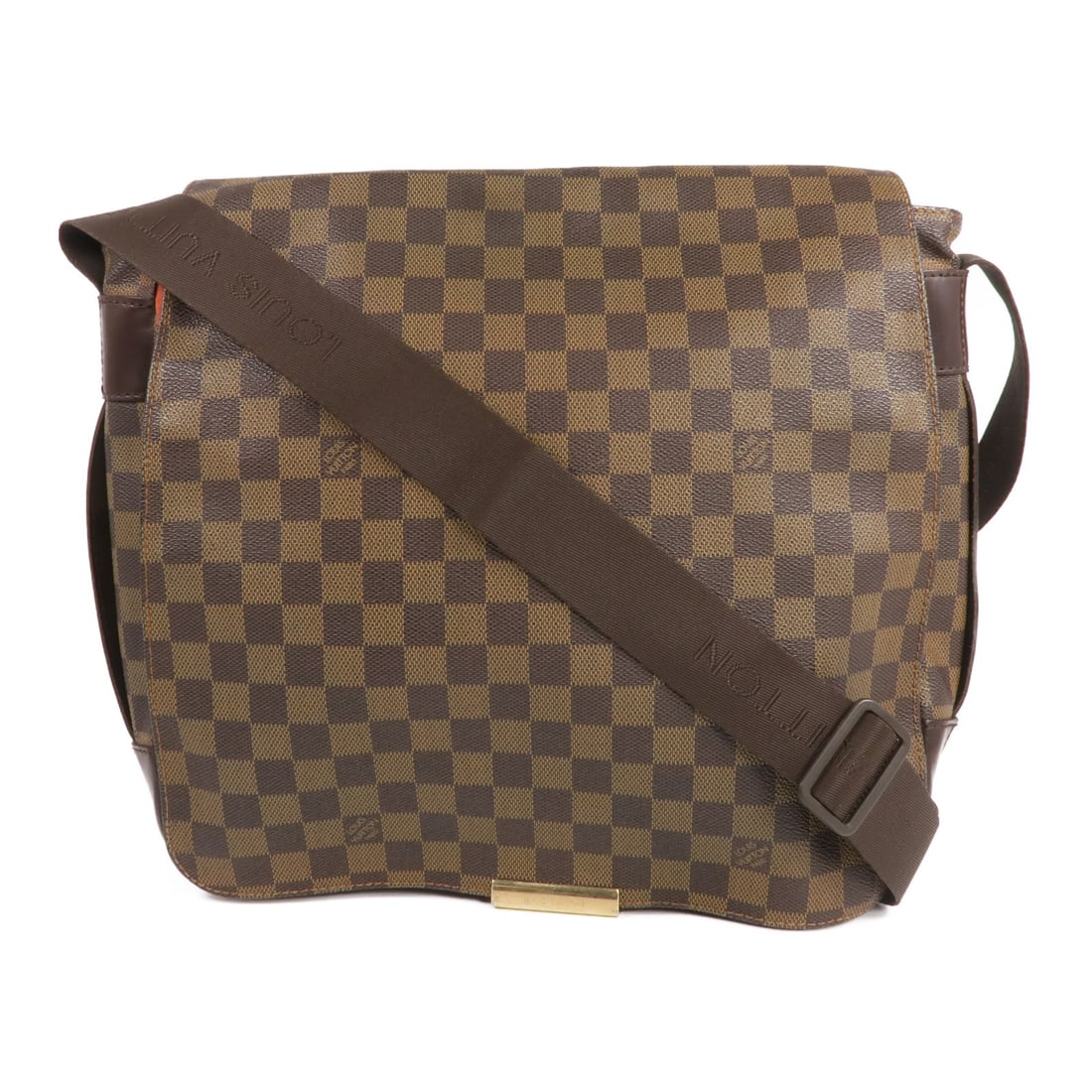 Louis Vuitton Bastille Damier Brown Messenger Shoulder Bag N45258 Gold Hardware: Louis Vuitton Bastille Damier Brown Messenger Shoulder Bag N45258 Gold Hardware This Louis Vuitton Bastille shoulder messenger bag features the signature Damier pattern in brown and is crafted from du