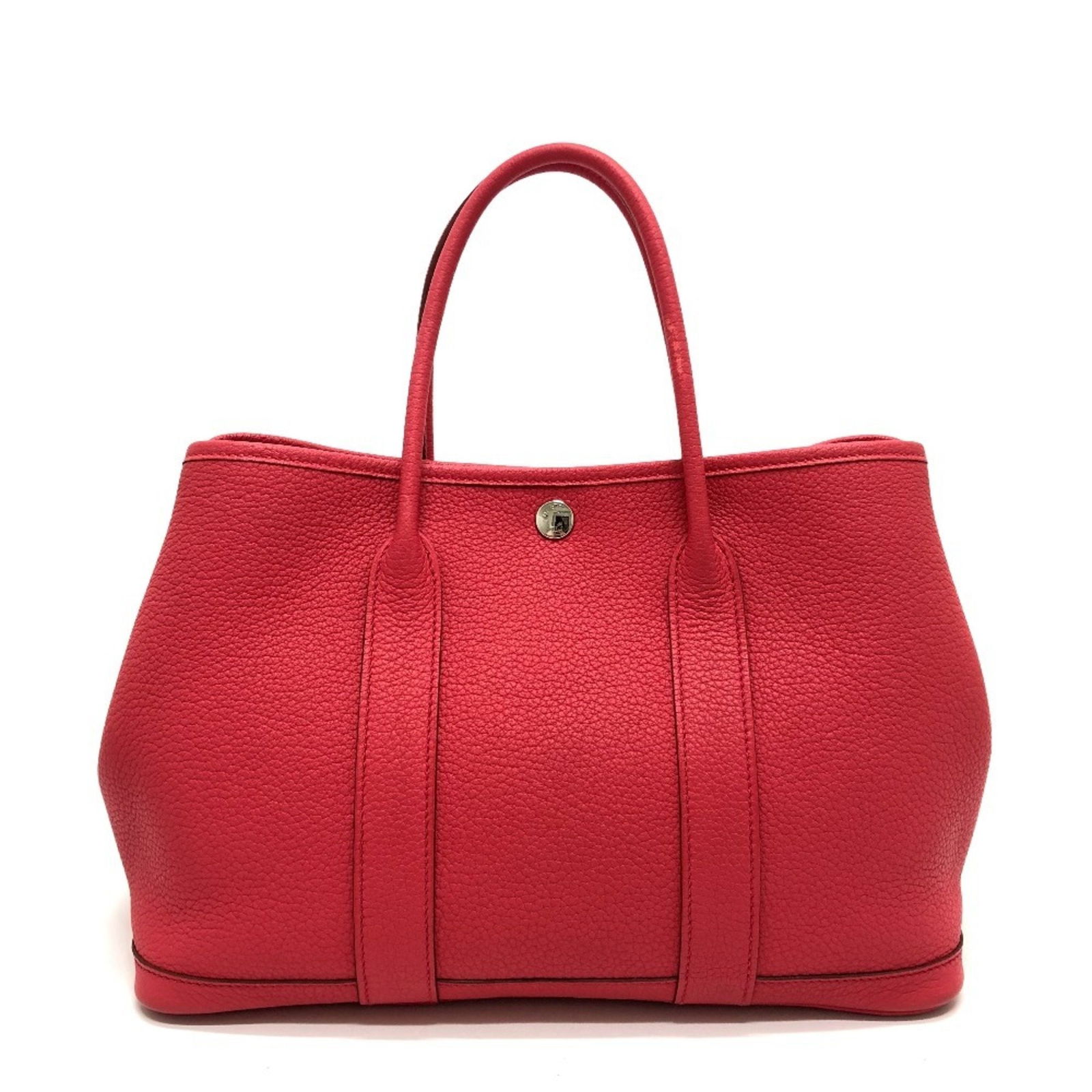 Red Leather Hermes Garden Party Bag 21cm x 30cm x 14cm (1 of 1)