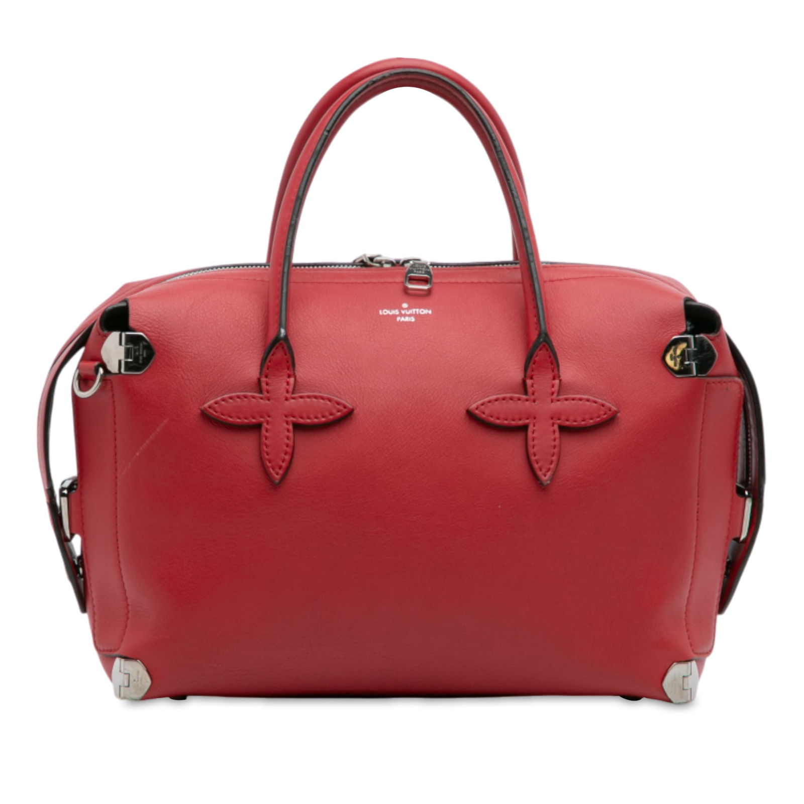 Louis Vuitton Smooth Calfskin Garance Satchel Red Leather Bag (1 of 12)