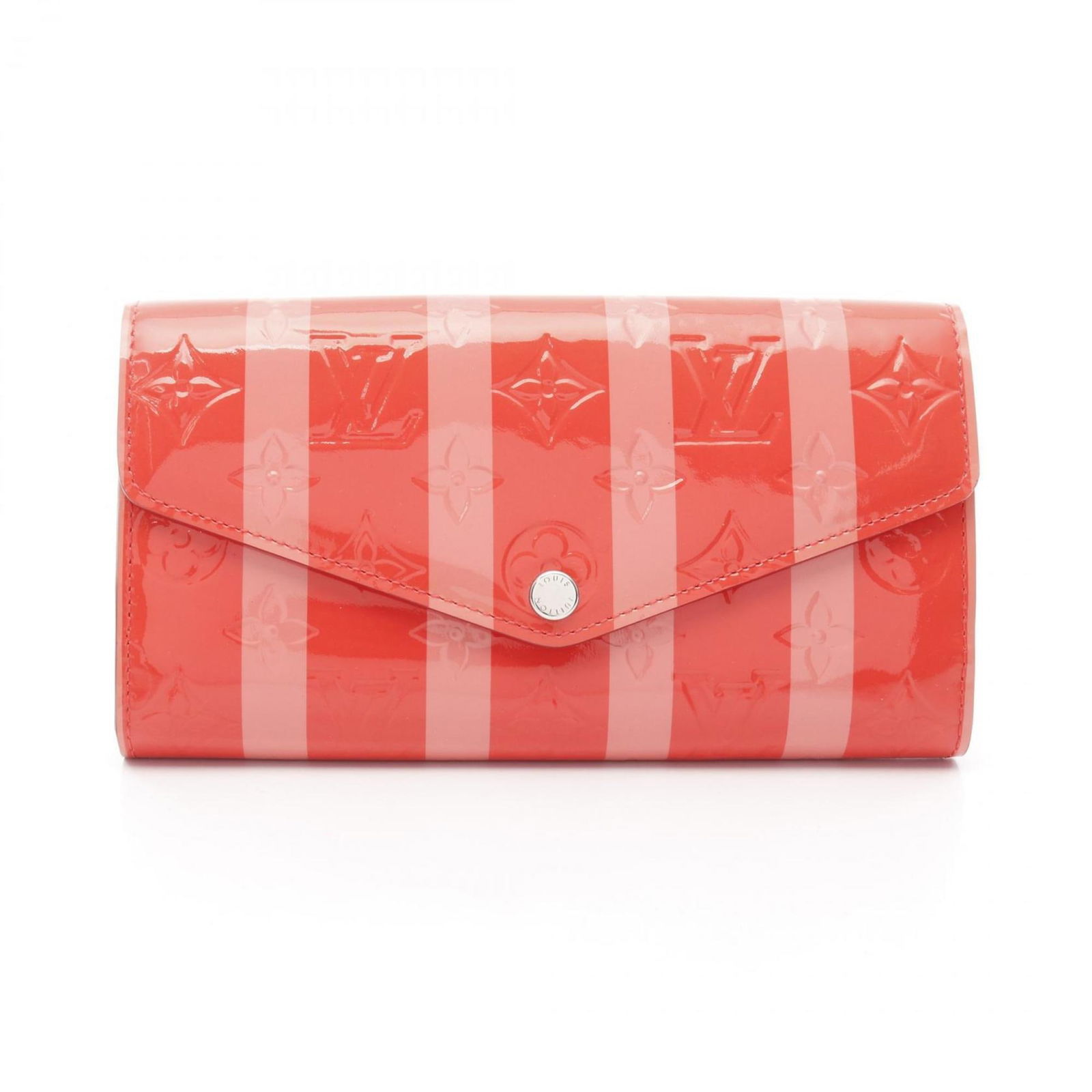 Pink Patent Leather Sarah Wallet by Louis Vuitton: Pink Patent Leather Sarah Wallet by Louis Vuitton This Louis Vuitton Sarah wallet features a pink patent leather exterior and is designed for women. It is crafted in France and offers a sleek, compact