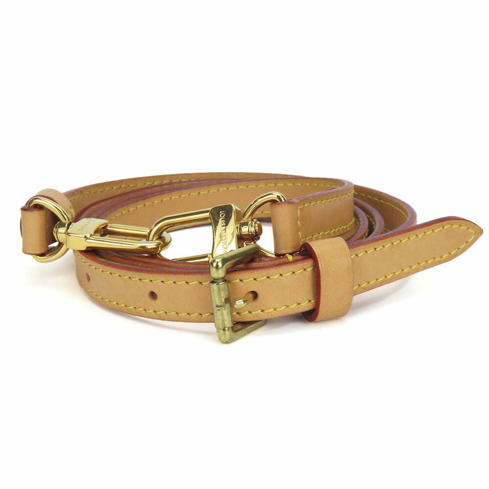 Beige Leather Bandouliere de sac Strap by Louis Vuitton for Women: Beige Leather Bandouliere de sac Strap by Louis Vuitton for Women This Louis Vuitton Bandouliere de sac is a beige leather strap designed for women. Made in France, it features a width of 1.3 cm. The