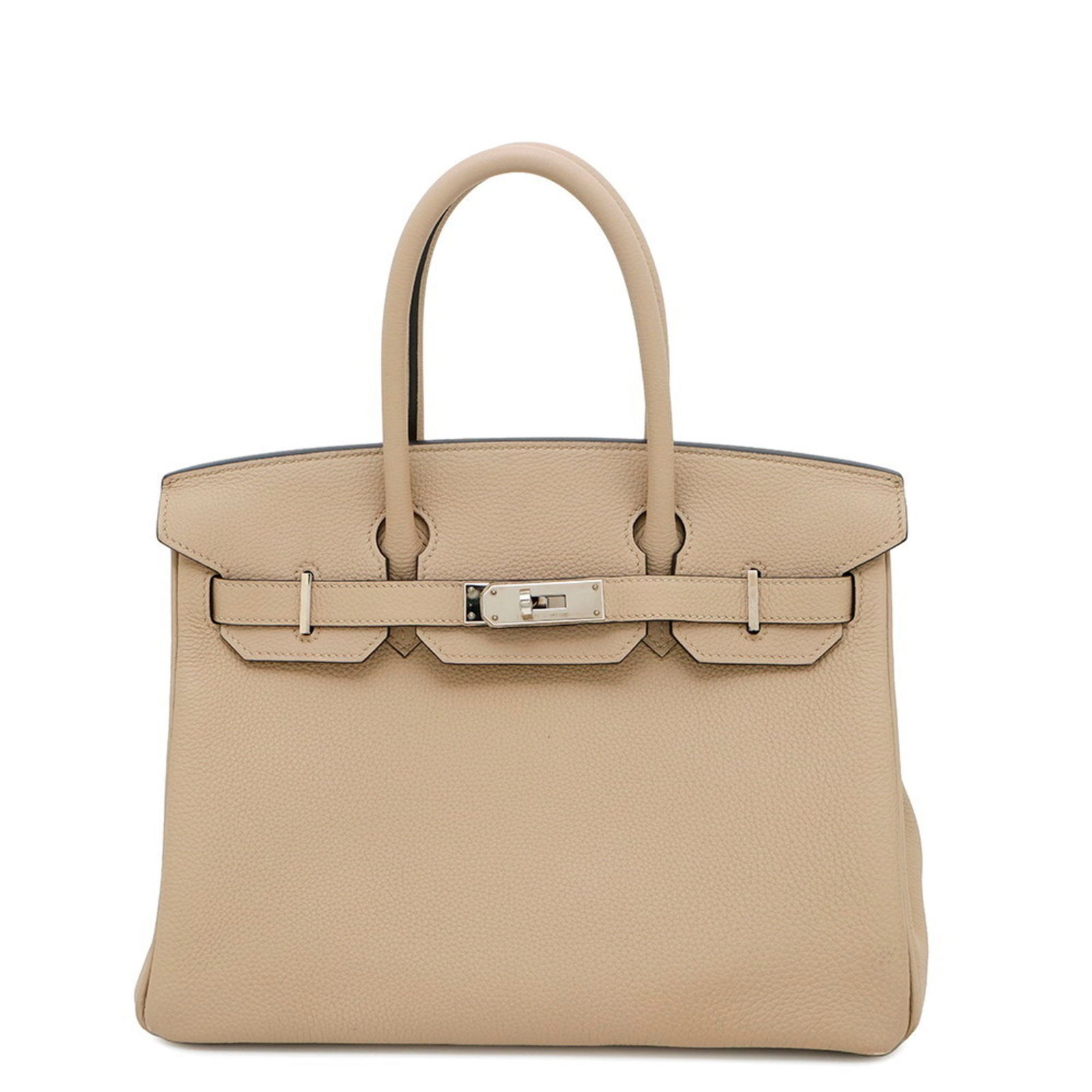 Grey Leather Birkin 30 Handbag by Hermes France: Grey Leather Birkin 30 Handbag by Hermes France This Hermes Birkin 30 is crafted from grey leather and features a classic design. Made in France, it is designed for women and offers both elegance and